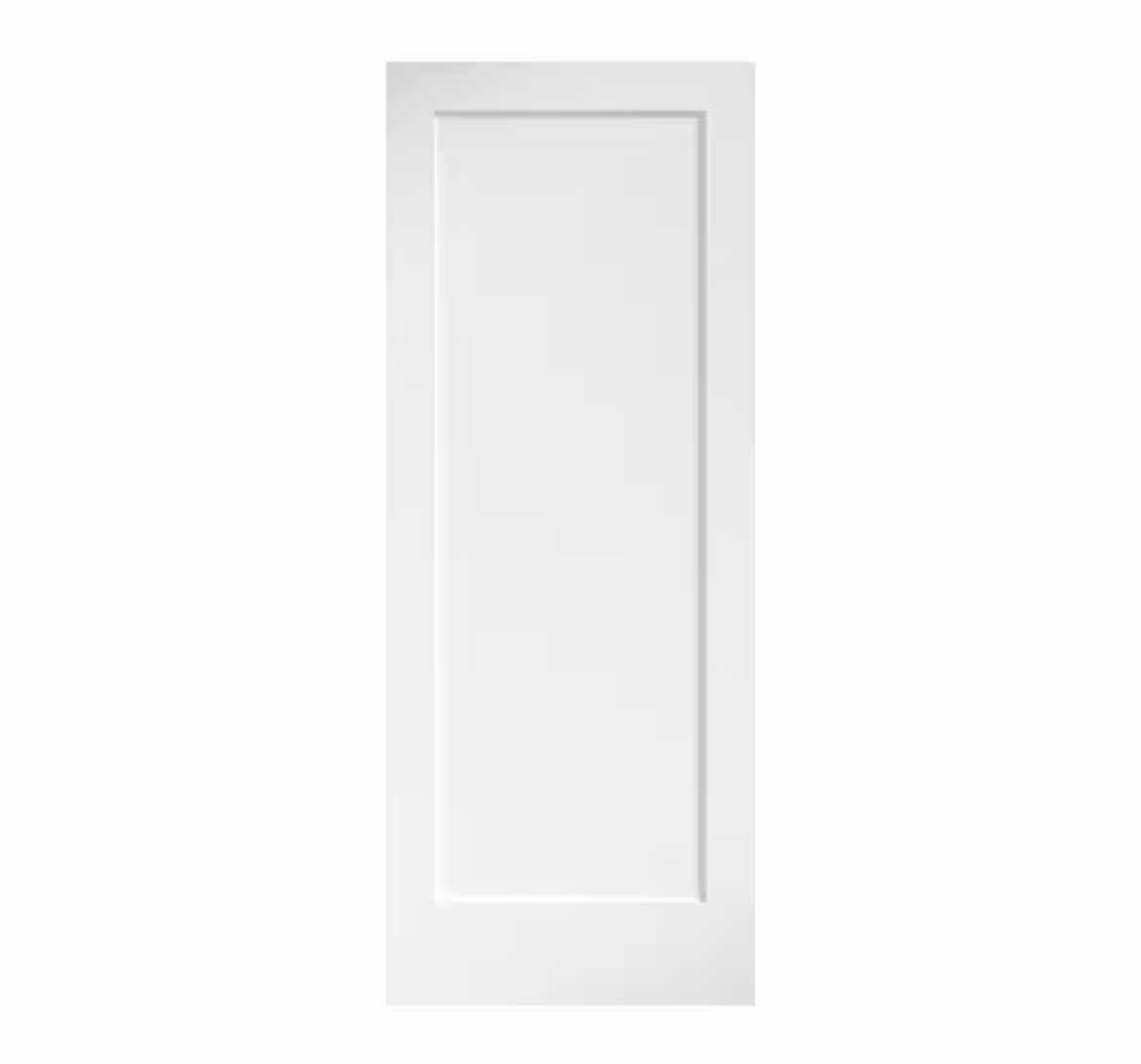 Photo 1 of NEW EIGHT DOORS PRIMED WHITE FINISH SHAKER 1-PANEL SOLID CORE INTERIOR DOOR SLAB 30” X 80”