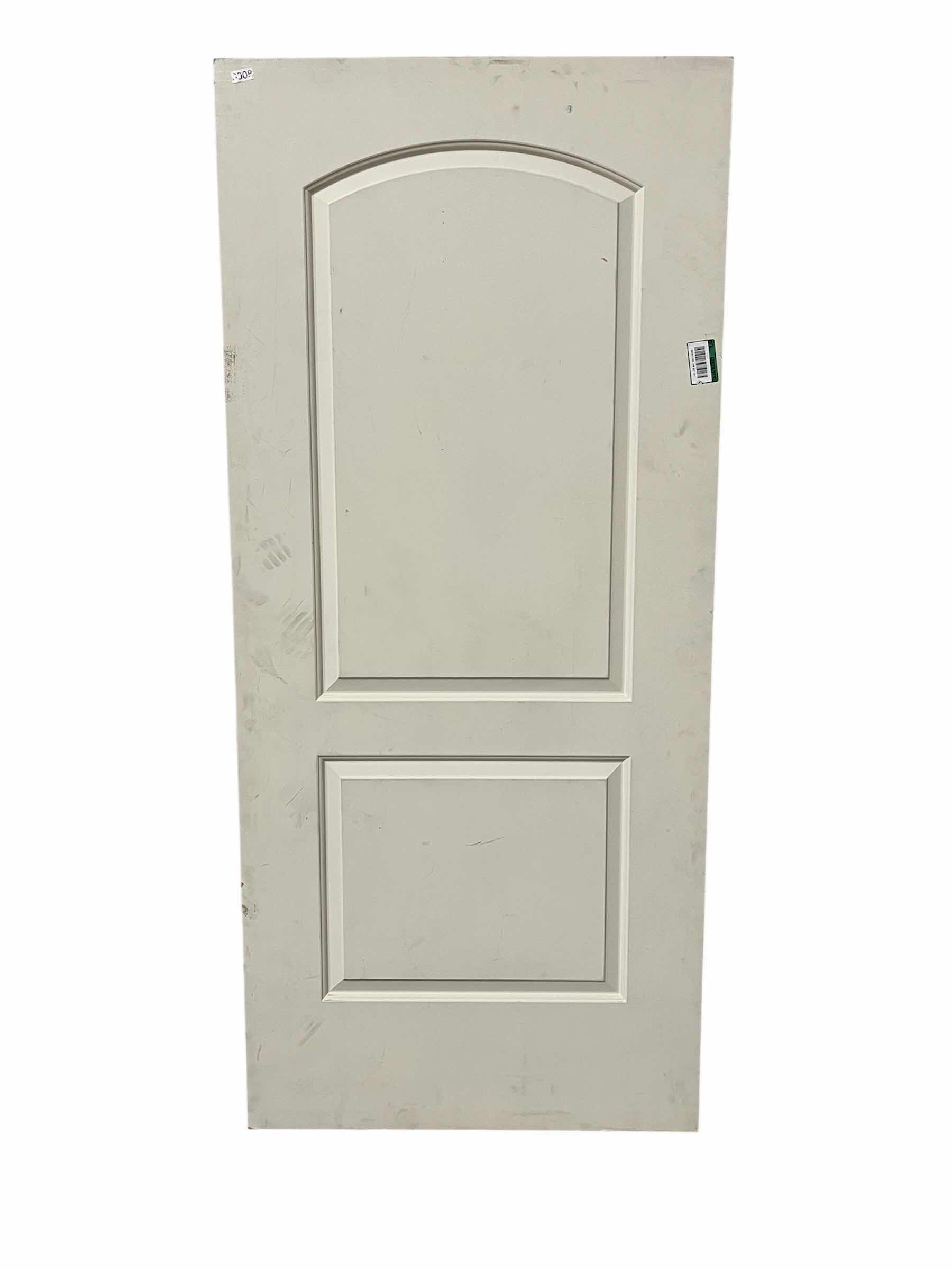 Photo 1 of JELD-WEN PRIMED WHITE FINISH CAIMAN 2-PANEL SOLID CORE INTERIOR DOOR SLAB 36” X 80”