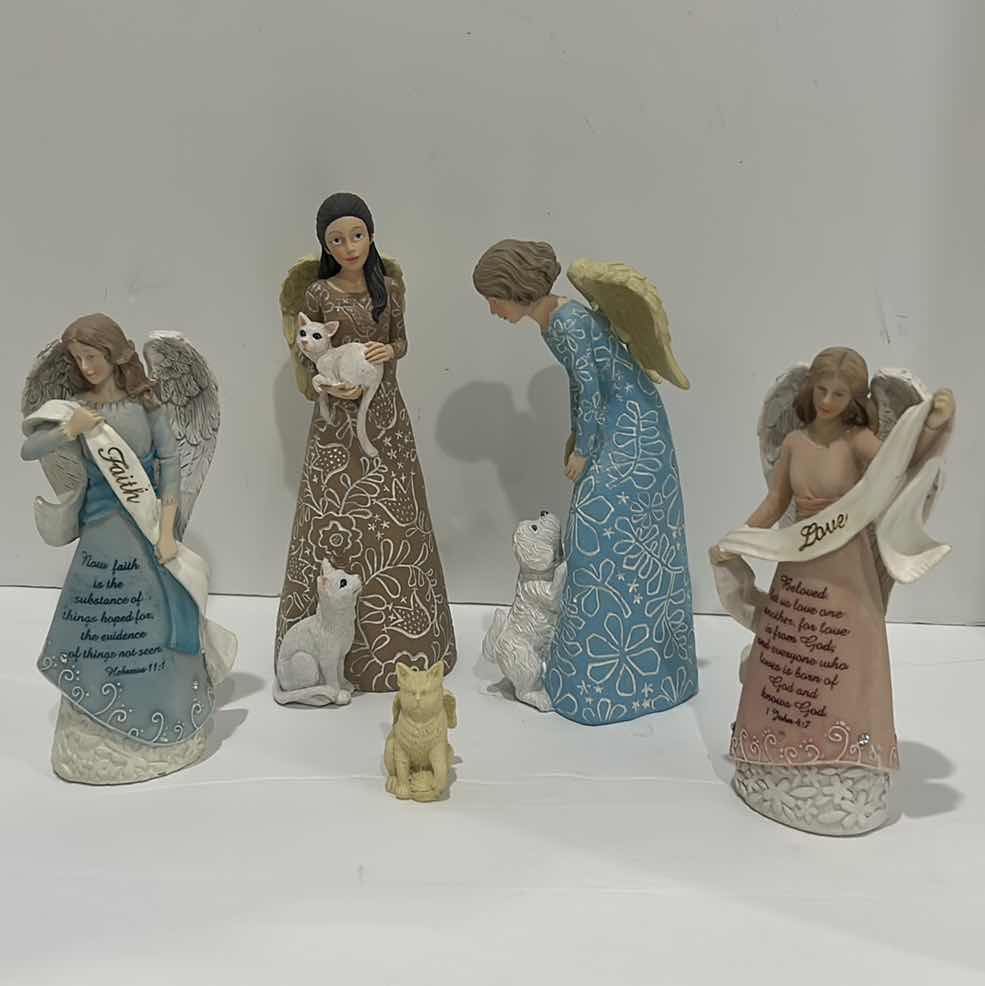 Photo 1 of ANGEL CERAMIC FIGURINES TALLEST 8”
