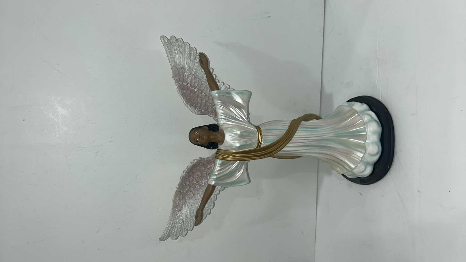 View 2 of 13.5” RESIN ANGEL- HEAVENLY VISIONS COLLECTION “GLORY TO GOD” # 63009
