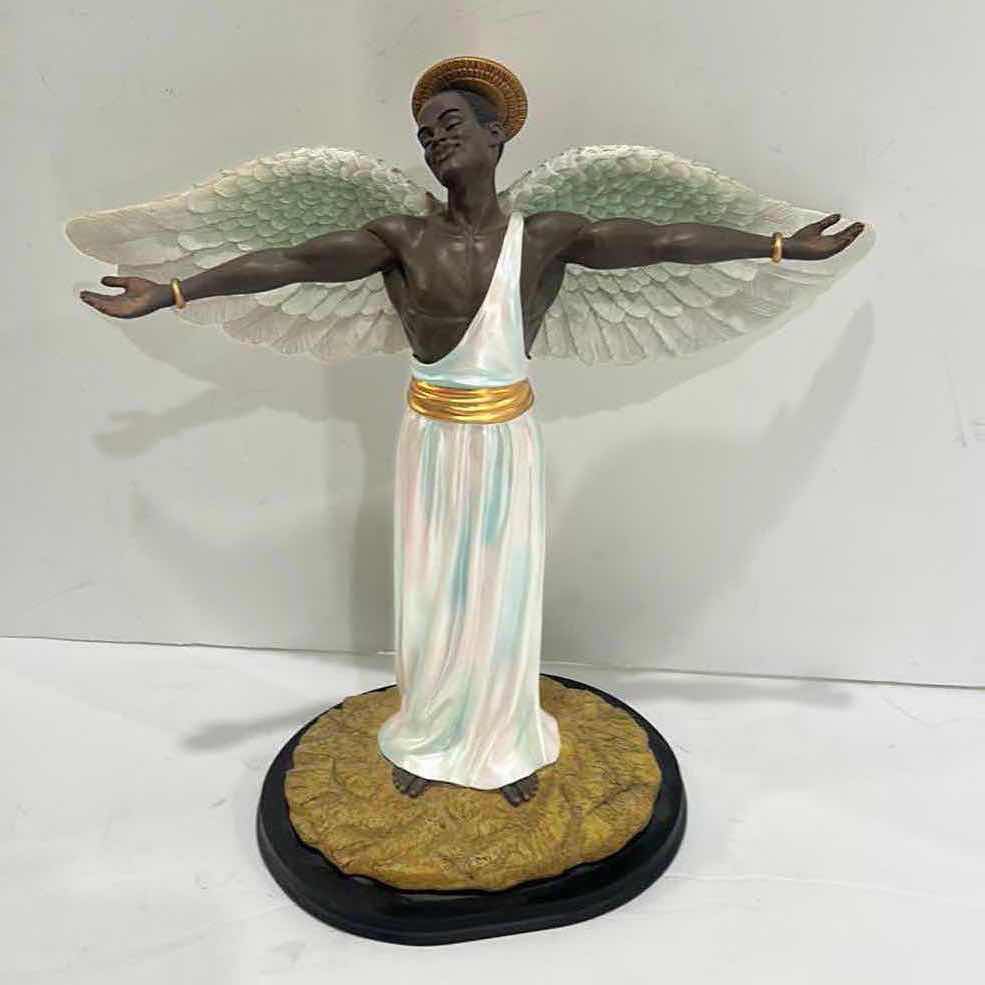 View 1 of 12.5” RESIN ANGEL- HEAVENLY VISIONS COLLECTION “FEELING THE SPIRIT # 63002