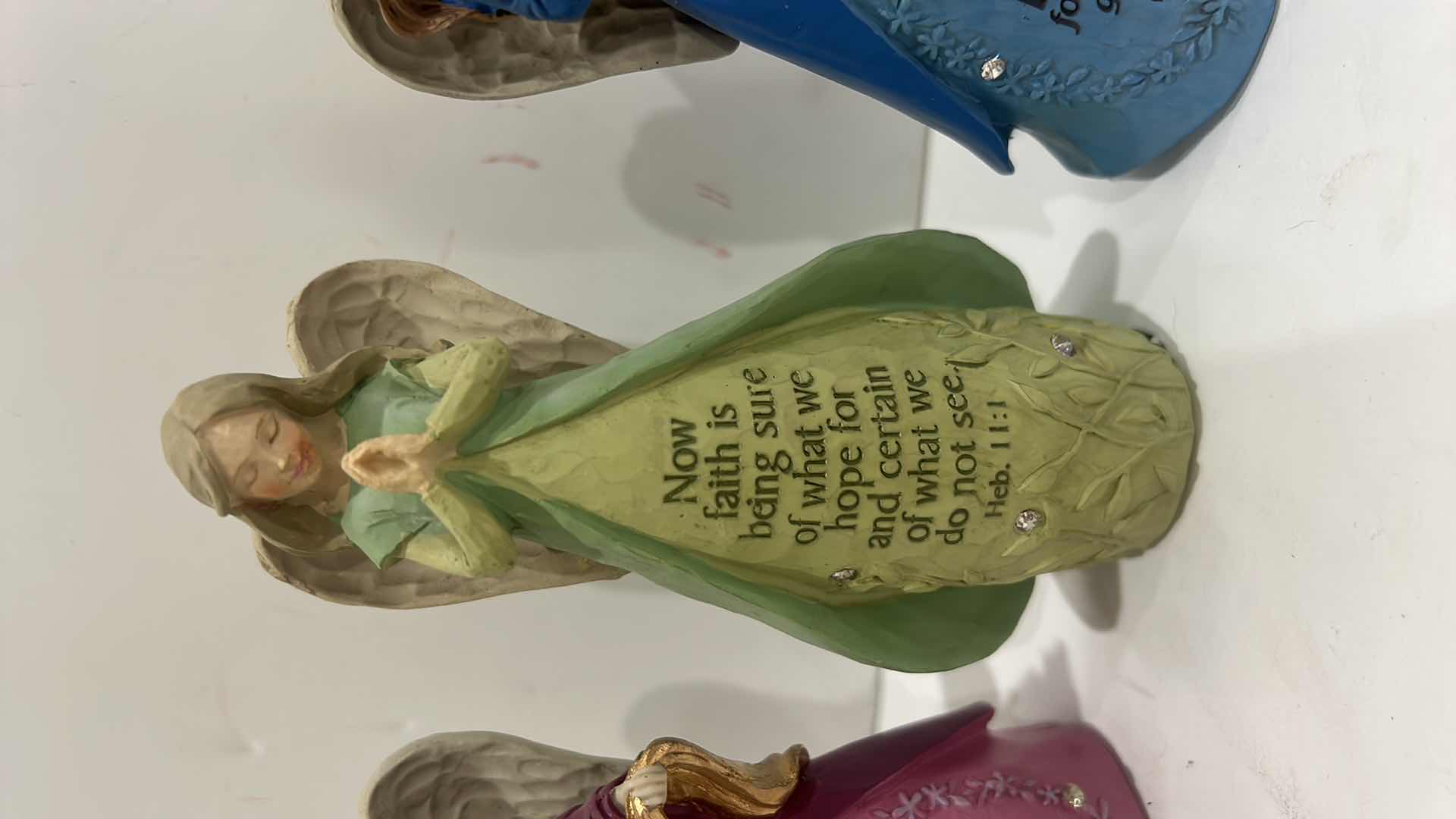 Photo 1 of 4 CERAMIC ANGEL FIGURES H6”