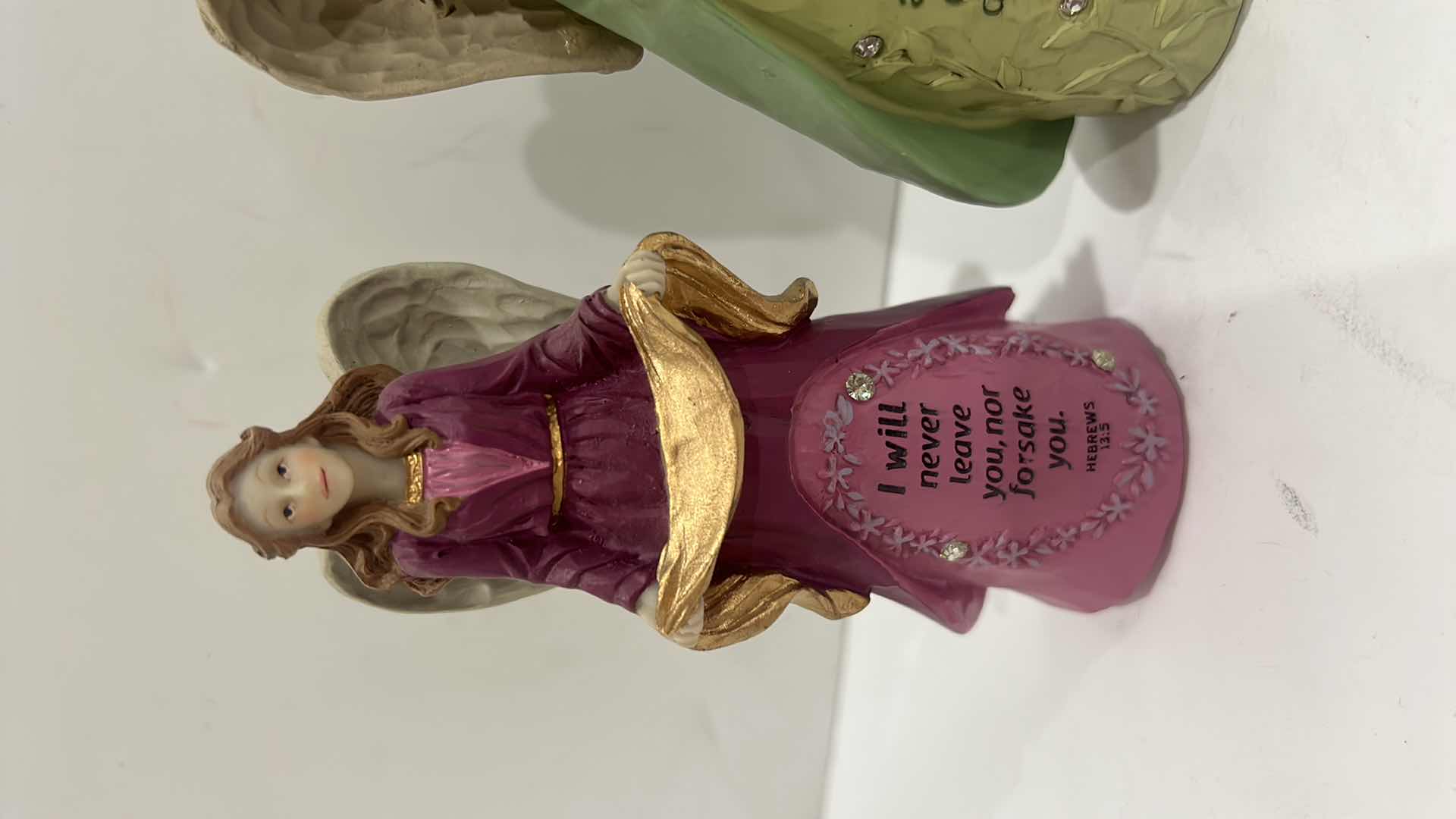 Photo 1 of 4 CERAMIC ANGEL FIGURES H6”