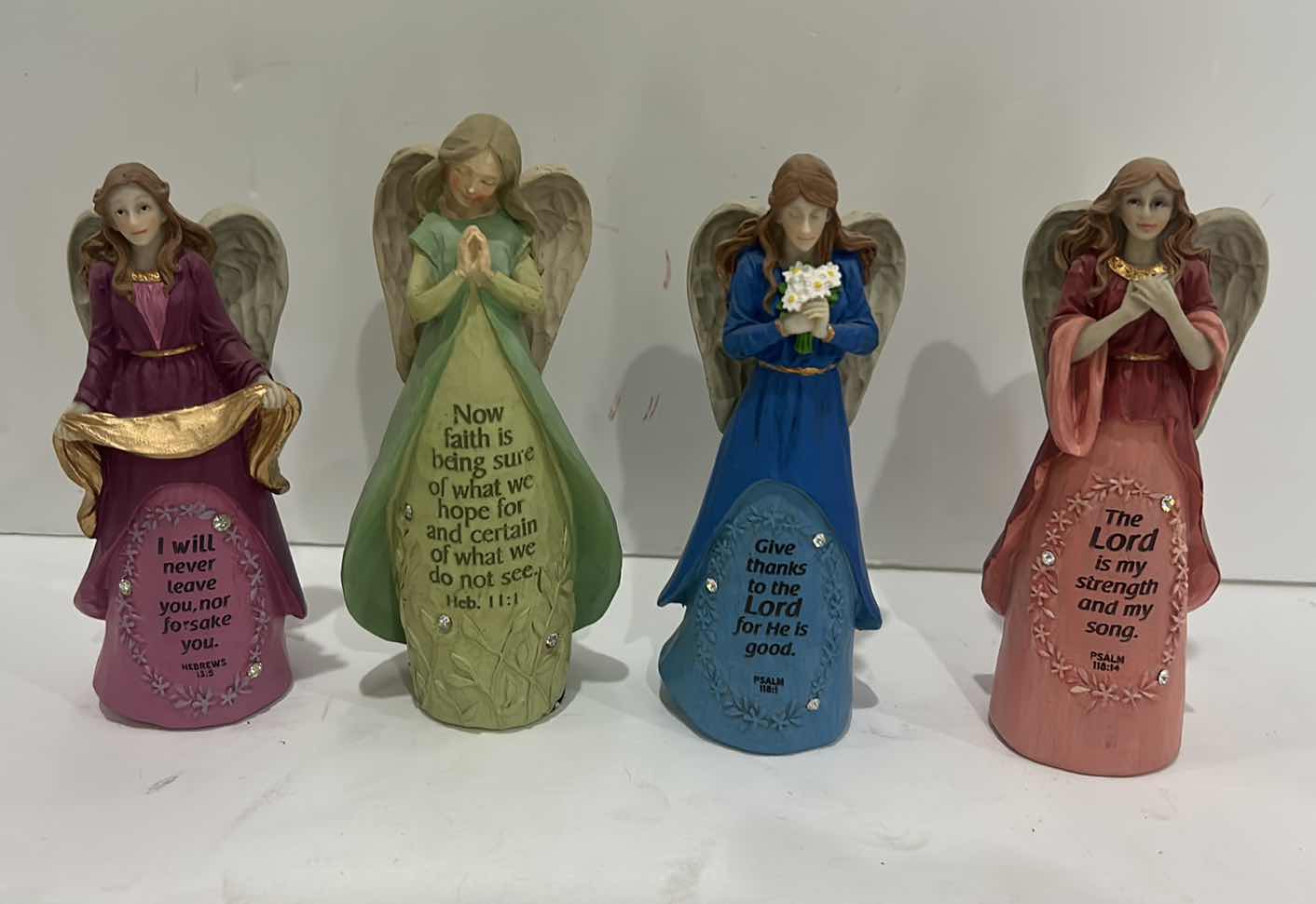Photo 1 of 4 CERAMIC ANGEL FIGURES H6”