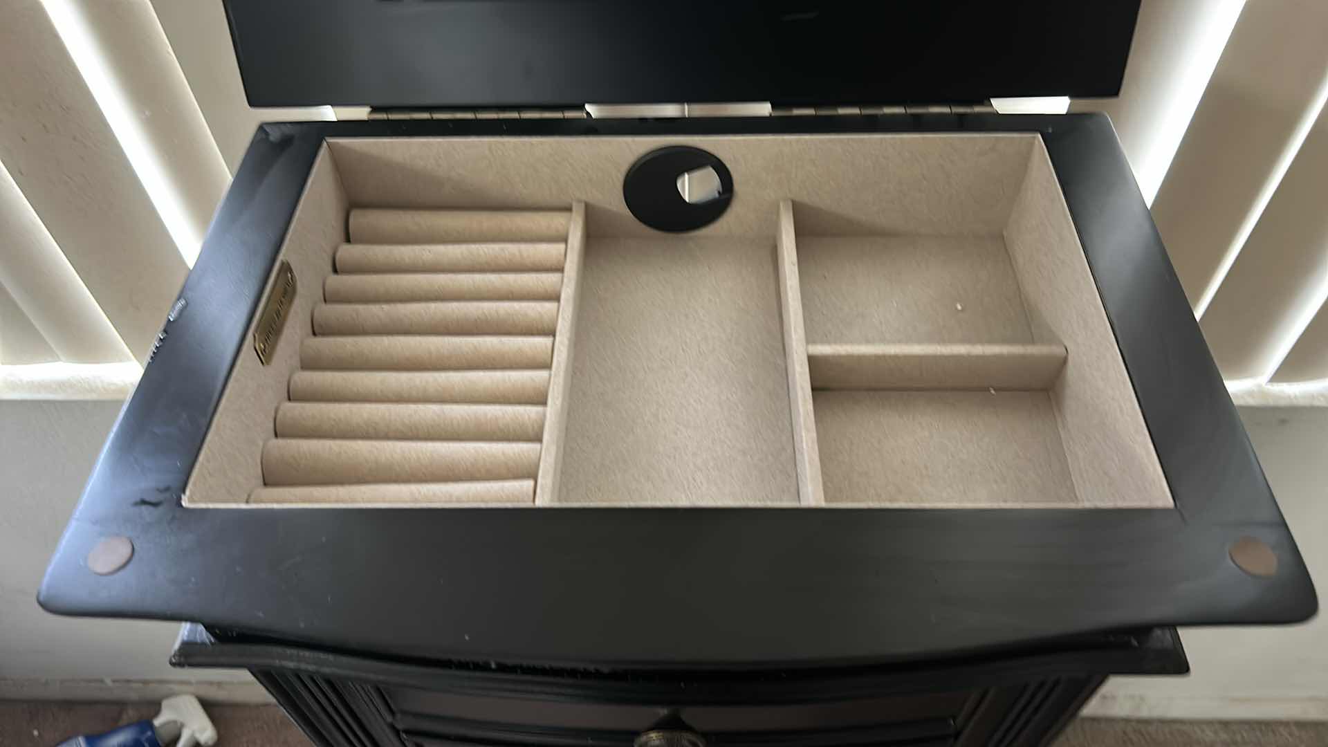 Photo 1 of WOOD HIVES AND HONEY JEWELRY CABINET 18” x 13” x 40” COLOR BLACK