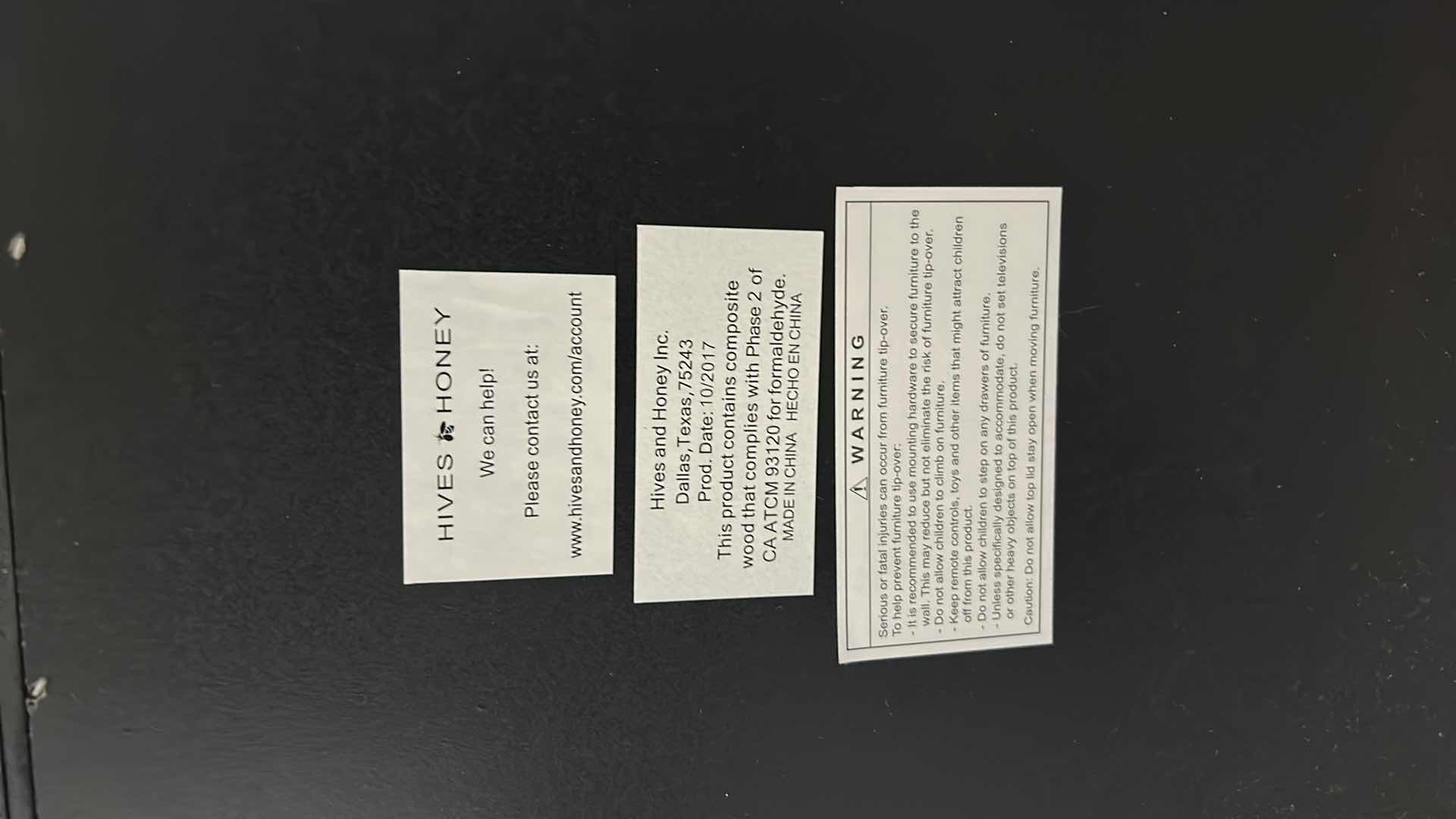 Photo 1 of WOOD HIVES AND HONEY JEWELRY CABINET 18” x 13” x 40” COLOR BLACK