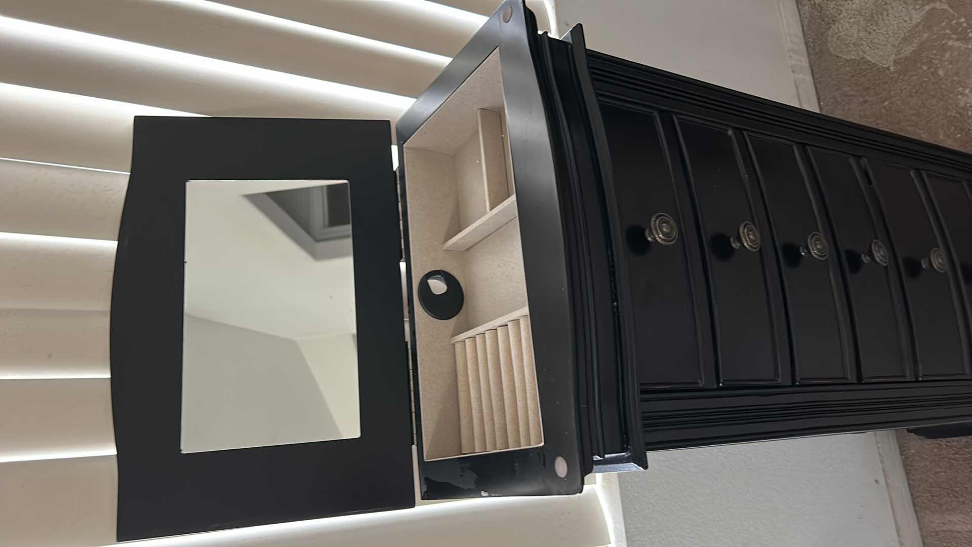 Photo 1 of WOOD HIVES AND HONEY JEWELRY CABINET 18” x 13” x 40” COLOR BLACK