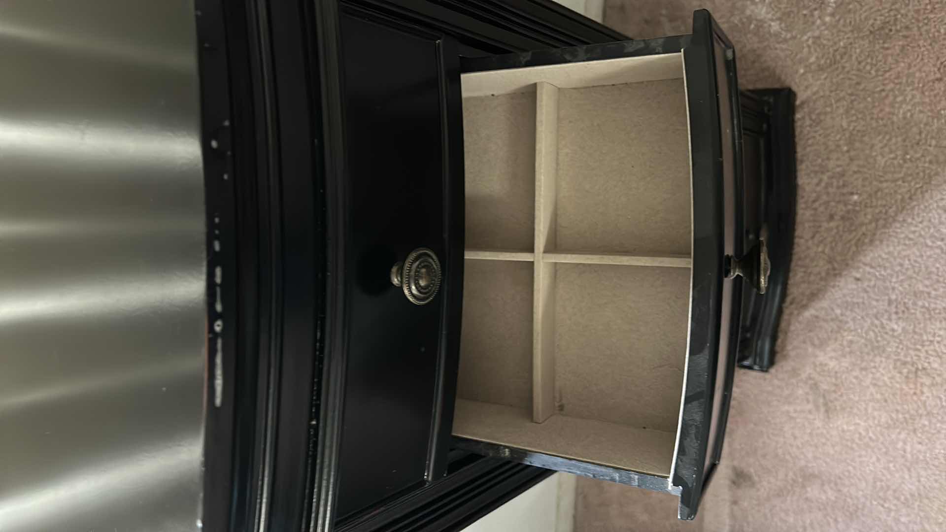 Photo 1 of WOOD HIVES AND HONEY JEWELRY CABINET 18” x 13” x 40” COLOR BLACK