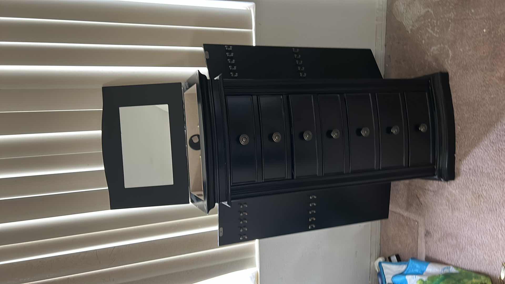 Photo 1 of WOOD HIVES AND HONEY JEWELRY CABINET 18” x 13” x 40” COLOR BLACK