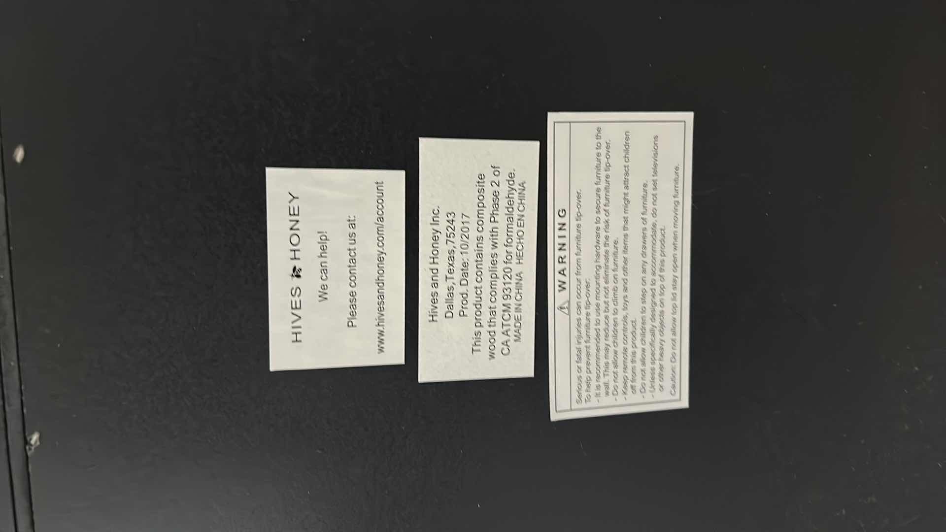 Photo 1 of WOOD HIVES AND HONEY JEWELRY CABINET 18” x 13” x 40” COLOR BLACK