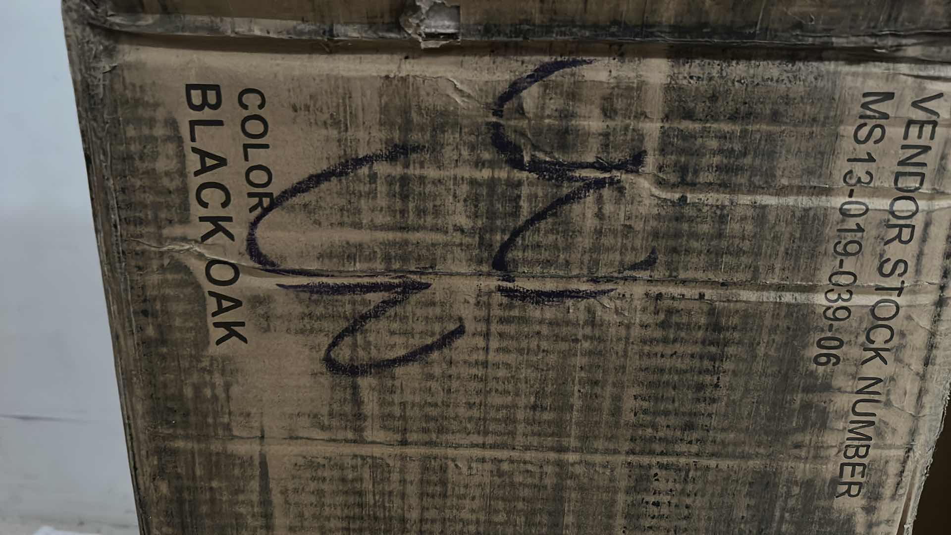 Photo 1 of NIB 5 SHELF BOOKCASE COLOR BLACK OAK VENDOR STOCK NUMBER M-13-019-039-06