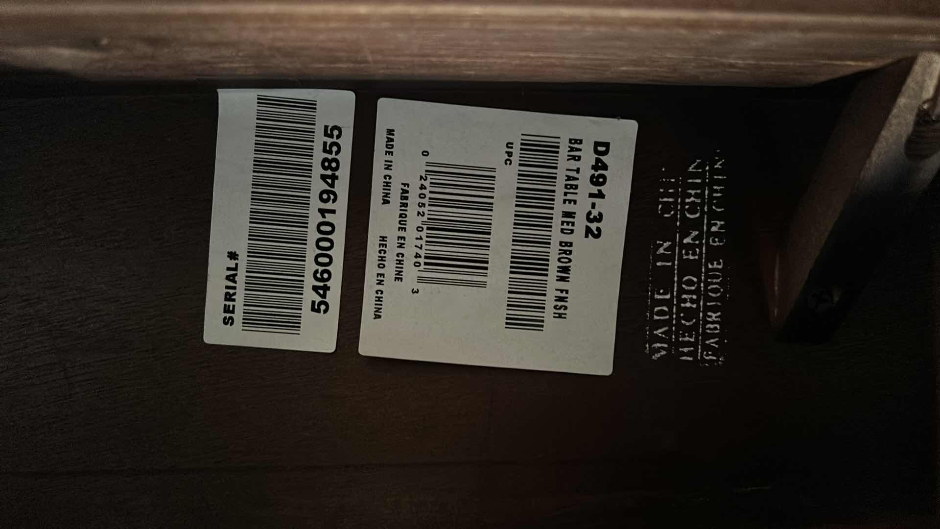 Photo 1 of ASHLEY FURNITURE WOOD BUTTERFLY LEAF DINING ROOM SET  TABLE AND 4 CHAIRS 37” x 56”