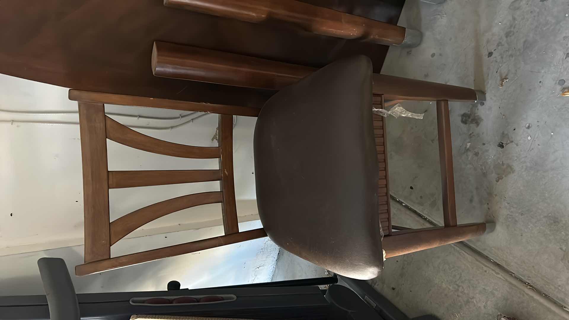 Photo 1 of ASHLEY FURNITURE WOOD BUTTERFLY LEAF DINING ROOM SET  TABLE AND 4 CHAIRS 37” x 56”