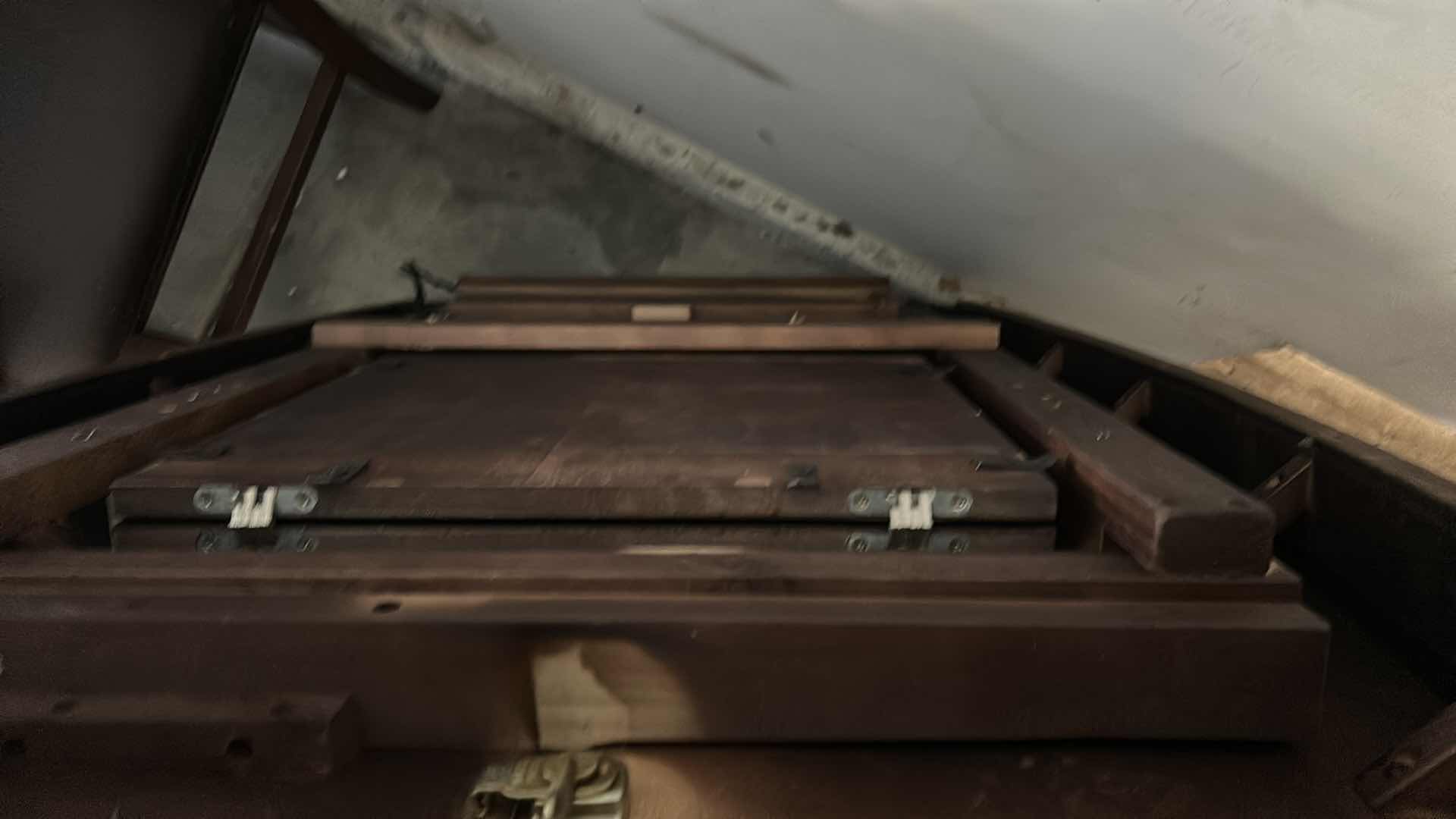 Photo 1 of ASHLEY FURNITURE WOOD BUTTERFLY LEAF DINING ROOM SET  TABLE AND 4 CHAIRS 37” x 56”