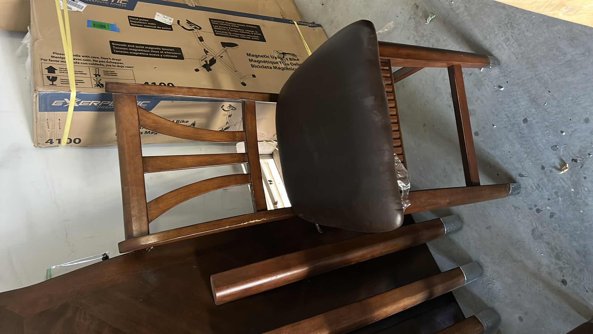 Photo 1 of ASHLEY FURNITURE WOOD BUTTERFLY LEAF DINING ROOM SET  TABLE AND 4 CHAIRS 37” x 56”