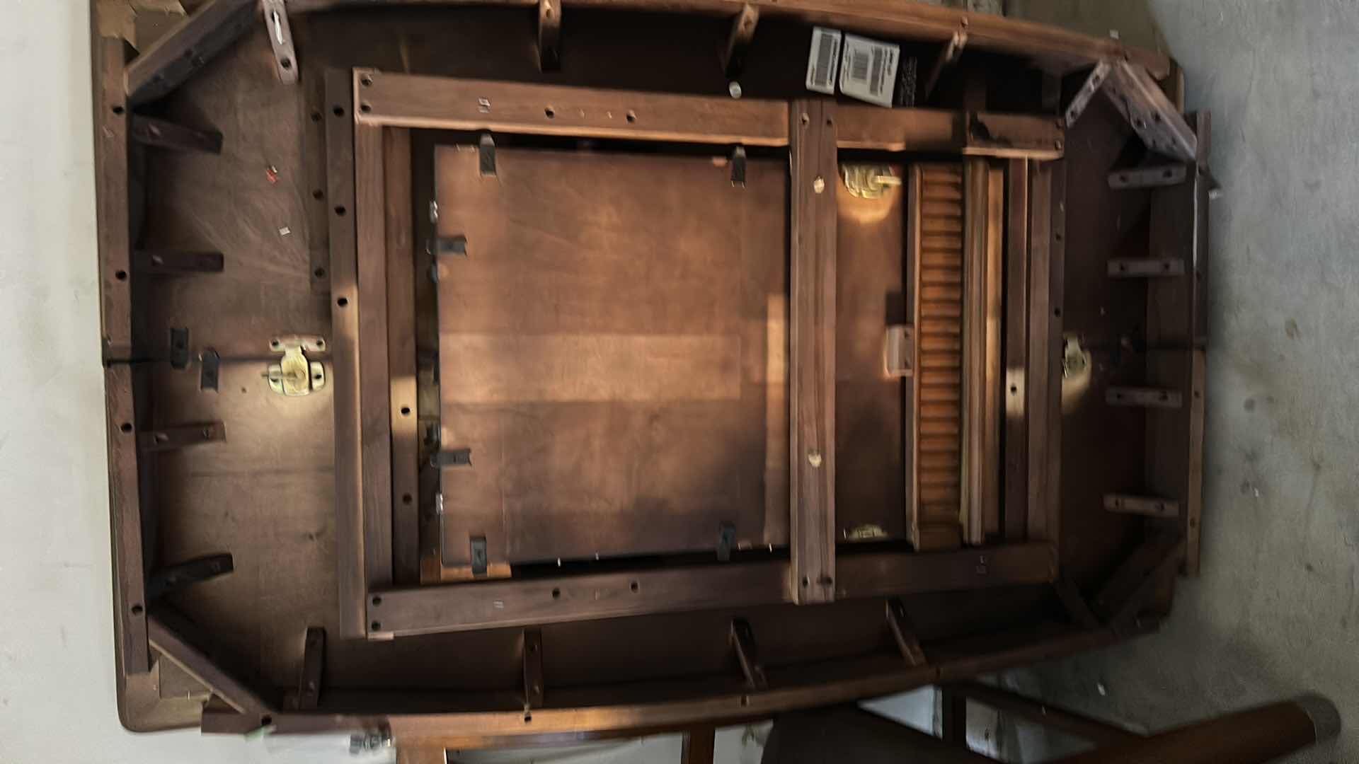 Photo 1 of ASHLEY FURNITURE WOOD BUTTERFLY LEAF DINING ROOM SET  TABLE AND 4 CHAIRS 37” x 56”