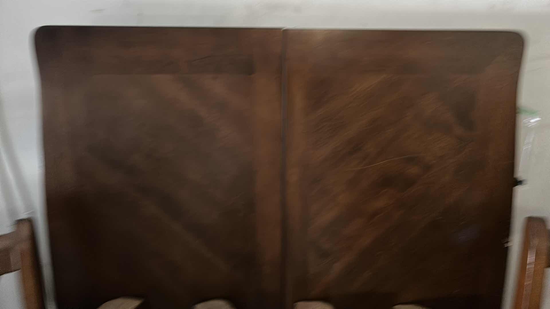 Photo 1 of ASHLEY FURNITURE WOOD BUTTERFLY LEAF DINING ROOM SET  TABLE AND 4 CHAIRS 37” x 56”