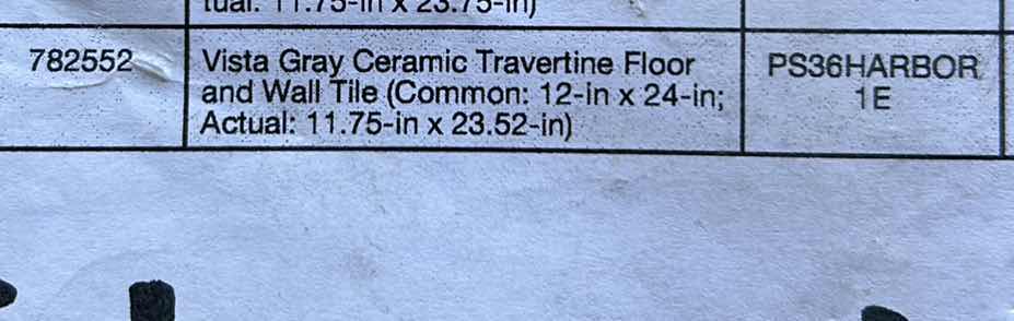 Photo 1 of PALETTE OF NEW VISTA HARBOR GRAY CERAMIC TILE - 24, 9 PC BOXES OF 17.43 Sq FT 418 Sq Ft TOTAL $532