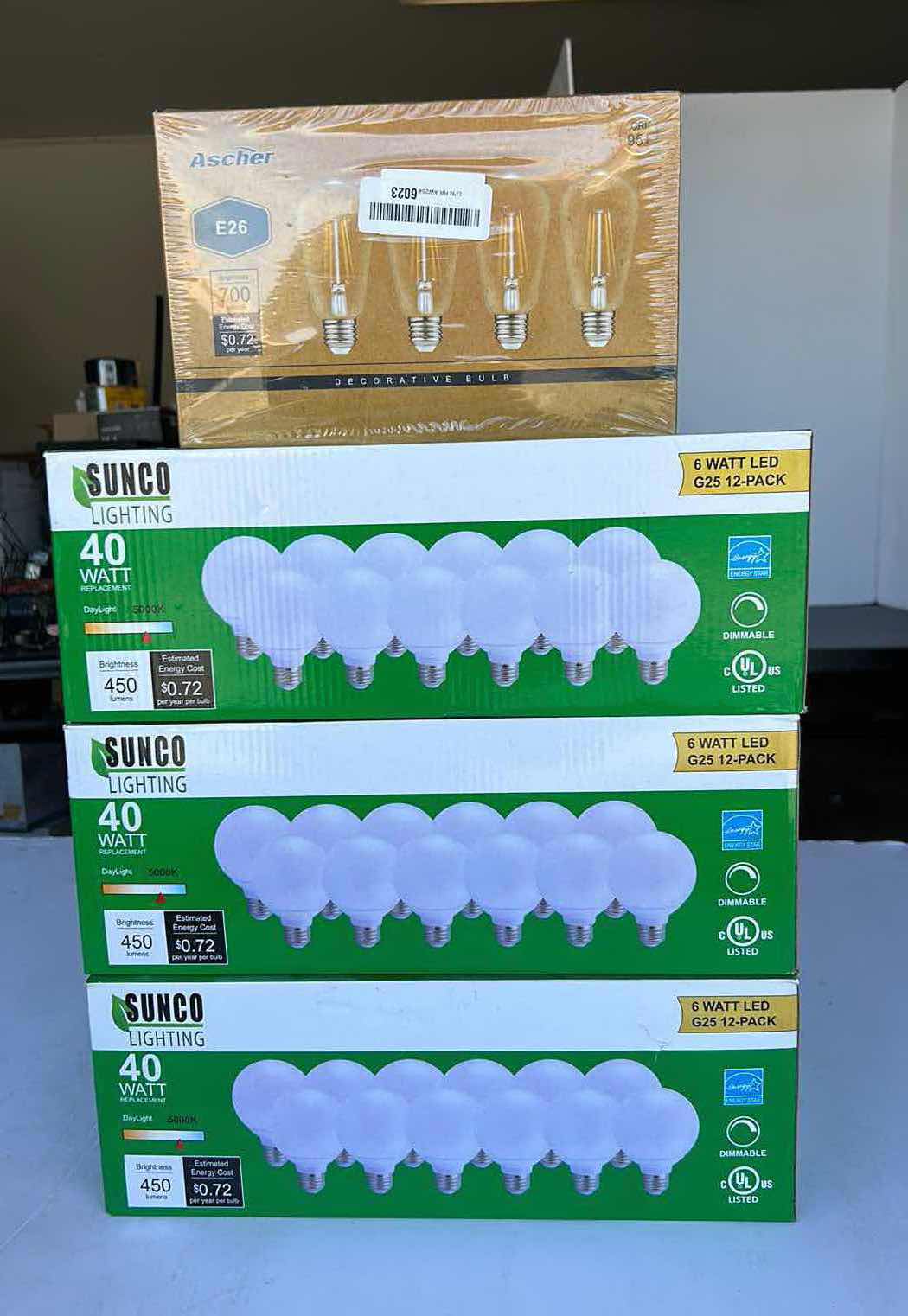 Photo 1 of 4 NEW BOXES OF LIGHT BULBS
