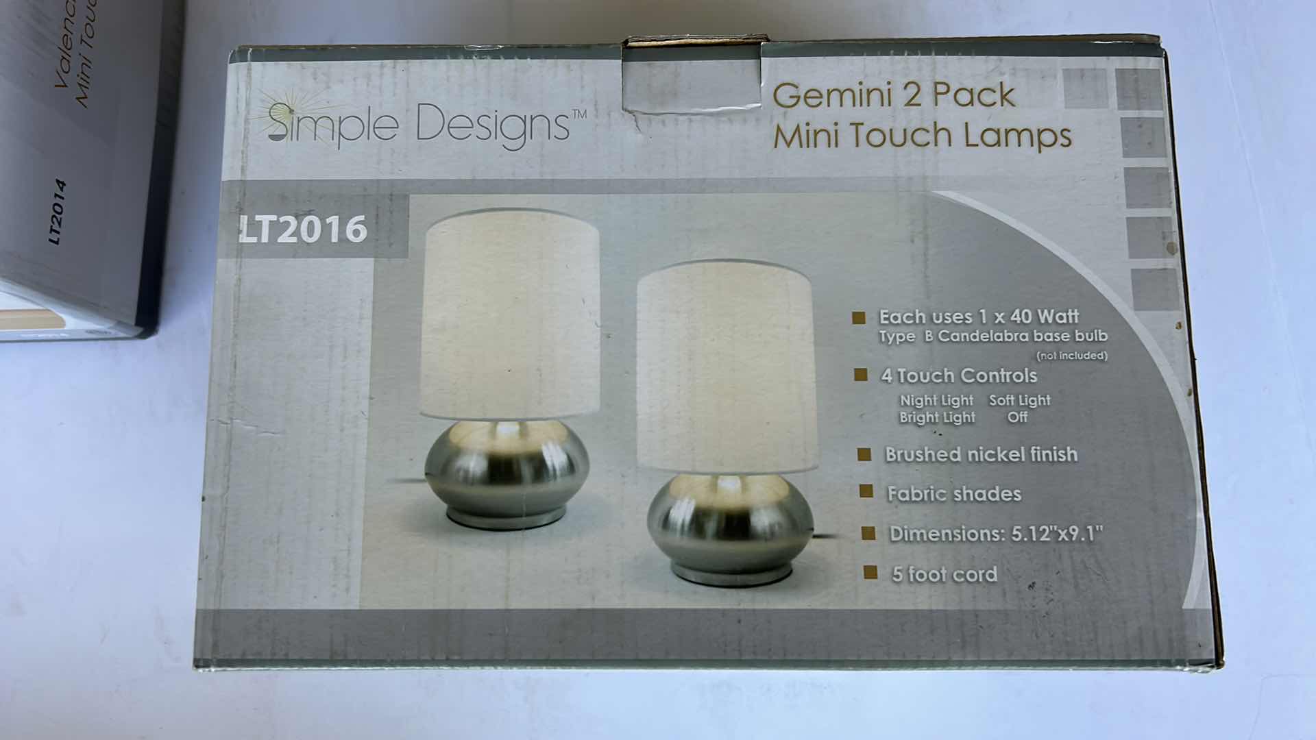 Photo 1 of 2 NEW BOXES MINI TOUCH LAMPS