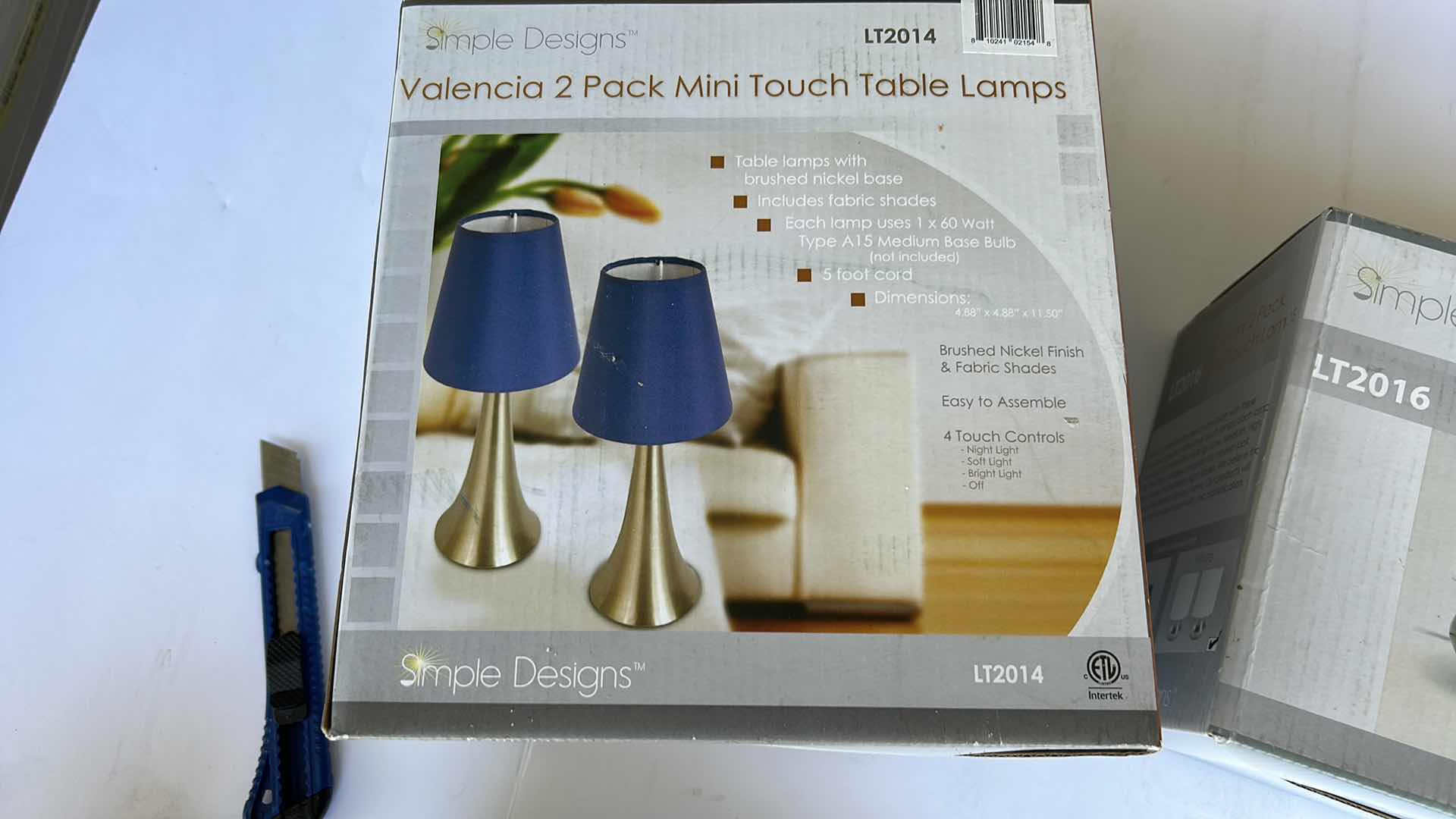 Photo 1 of 2 NEW BOXES MINI TOUCH LAMPS
