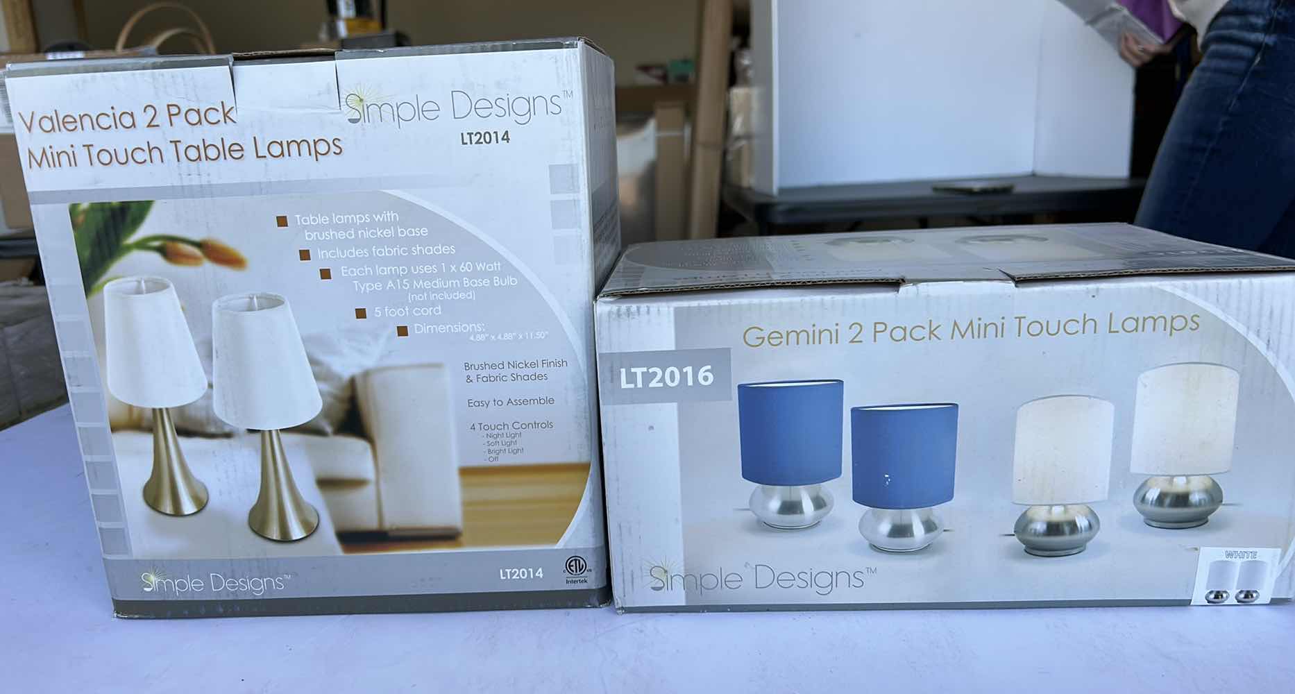 Photo 1 of 2 NEW BOXES MINI TOUCH LAMPS