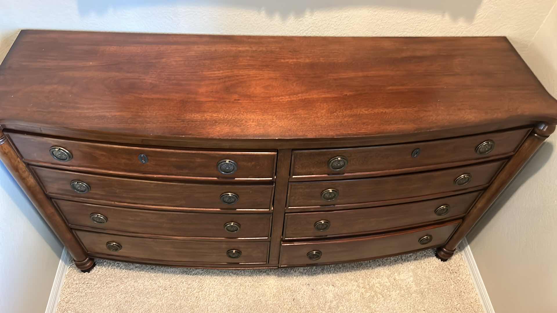 Photo 1 of DAVIS INTERNATIONAL WOOD CHEST OF DRAWERS 64” x 18” x 35 1/2”