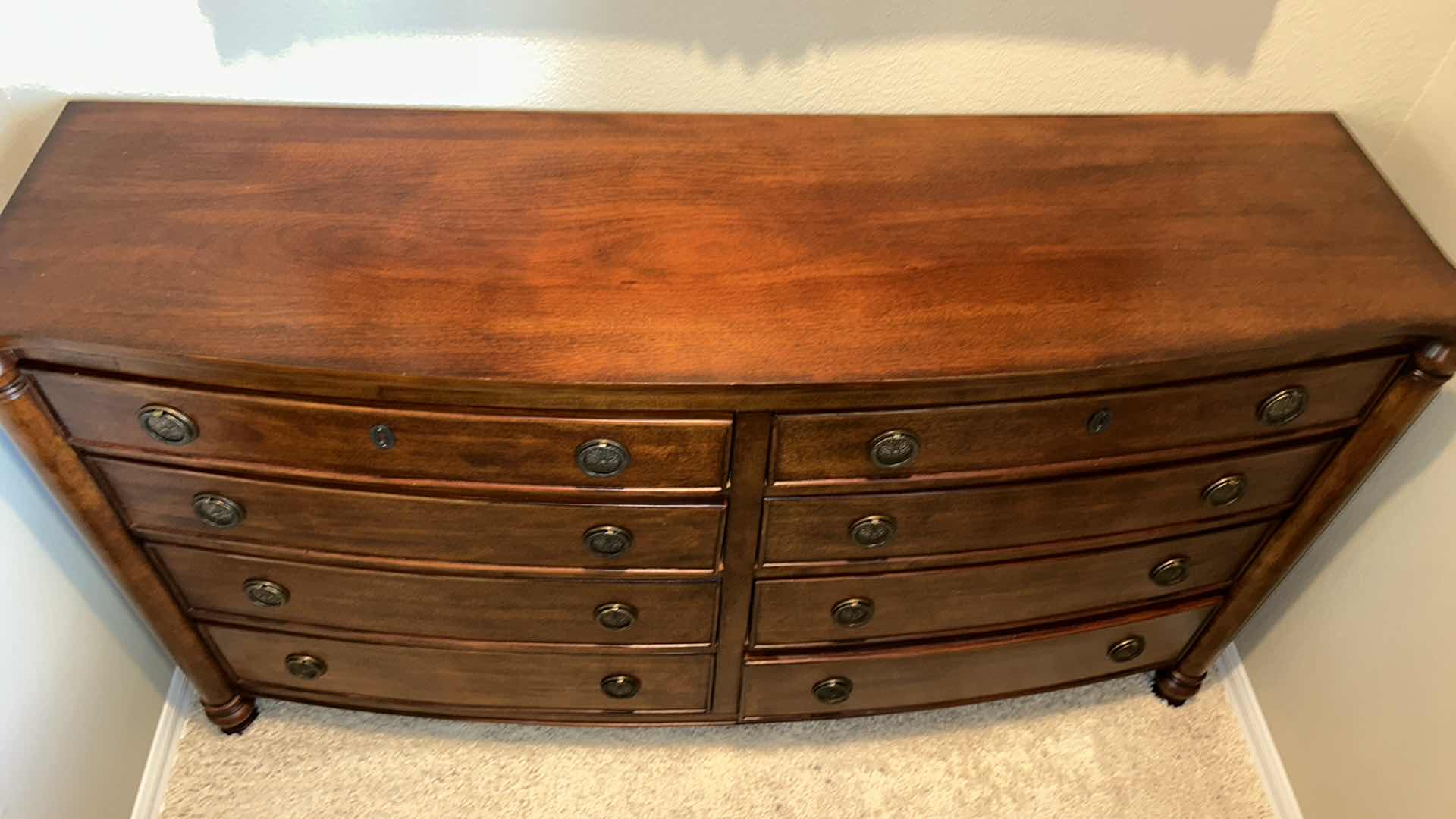 Photo 1 of DAVIS INTERNATIONAL WOOD CHEST OF DRAWERS 64” x 18” x 35 1/2”