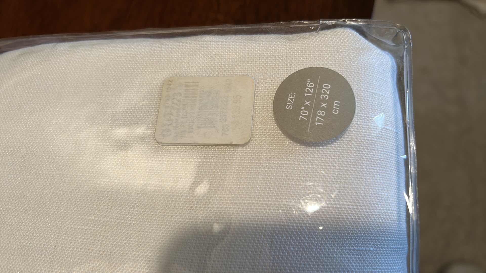 Photo 1 of NEW WILLIAM SONOMA HEMSTITCHED LINEN TABLECLOTH 70” x 126”