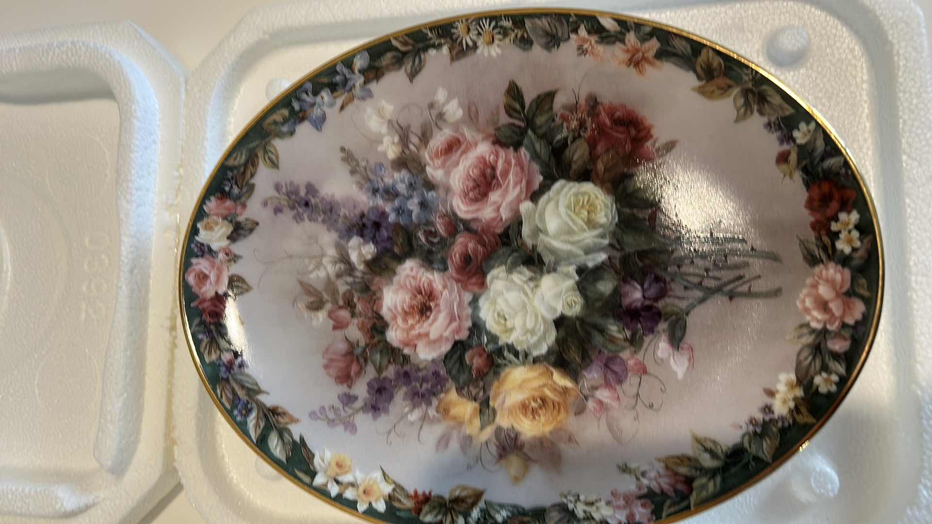 Photo 1 of AUTHENTIC ORIGINAL LIMITED EDITION “GLORY” BY LENA LIU PORCELAIN PLATE 6 1/2” x 8 3/4”