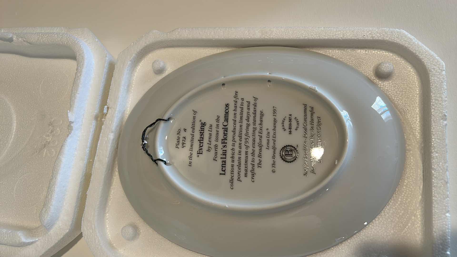 Photo 1 of AUTHENTIC ORIGINAL LIMITED EDITION “EVERLASTING” BY LENA LIU PORCELAIN PLATE 6 1/2” x 8 3/4”