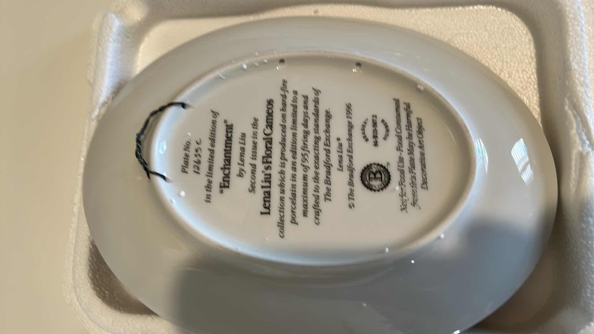 Photo 1 of AUTHENTIC ORIGINAL LIMITED EDITION “ENCHANTMENT” BY LENA LIU PORCELAIN PLATE 6 1/2” x 8 3/4”