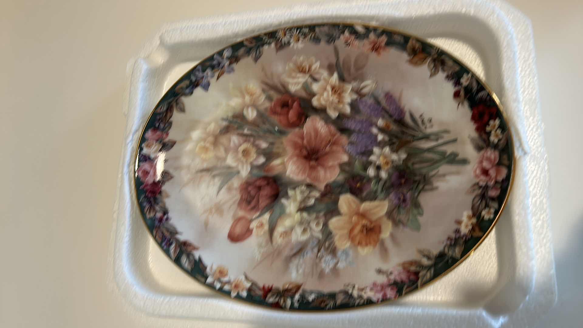 Photo 1 of AUTHENTIC ORIGINAL LIMITED EDITION “ENCHANTMENT” BY LENA LIU PORCELAIN PLATE 6 1/2” x 8 3/4”