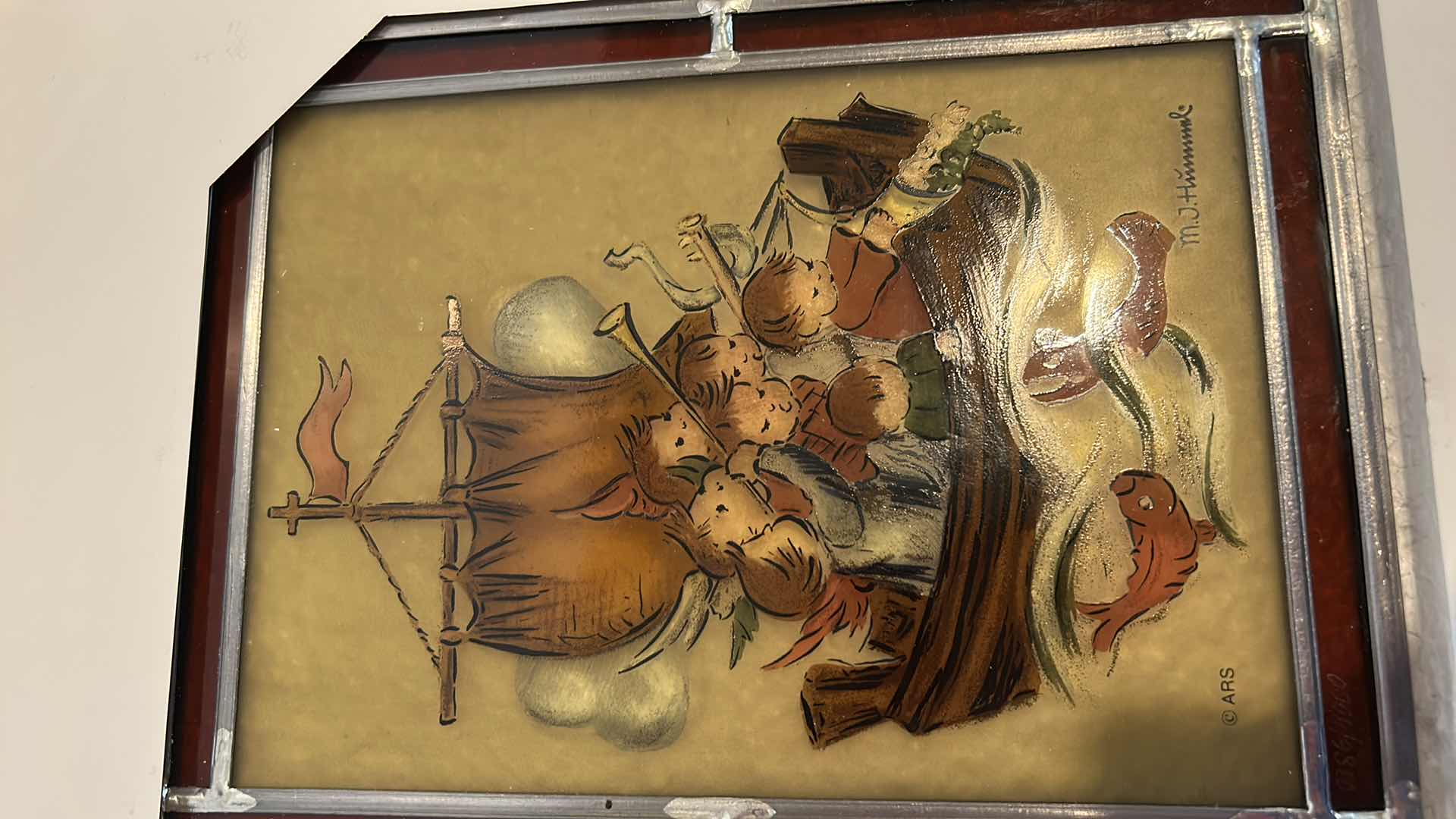 Photo 1 of M.J HÛMMEL MUSEUM INC. STAINED GLASS WINDOW EXCLUSIVELY PRODUCED BY BERNHARDT 6” x 8” HANDPAINTED GLASS, LIMITED EDITION