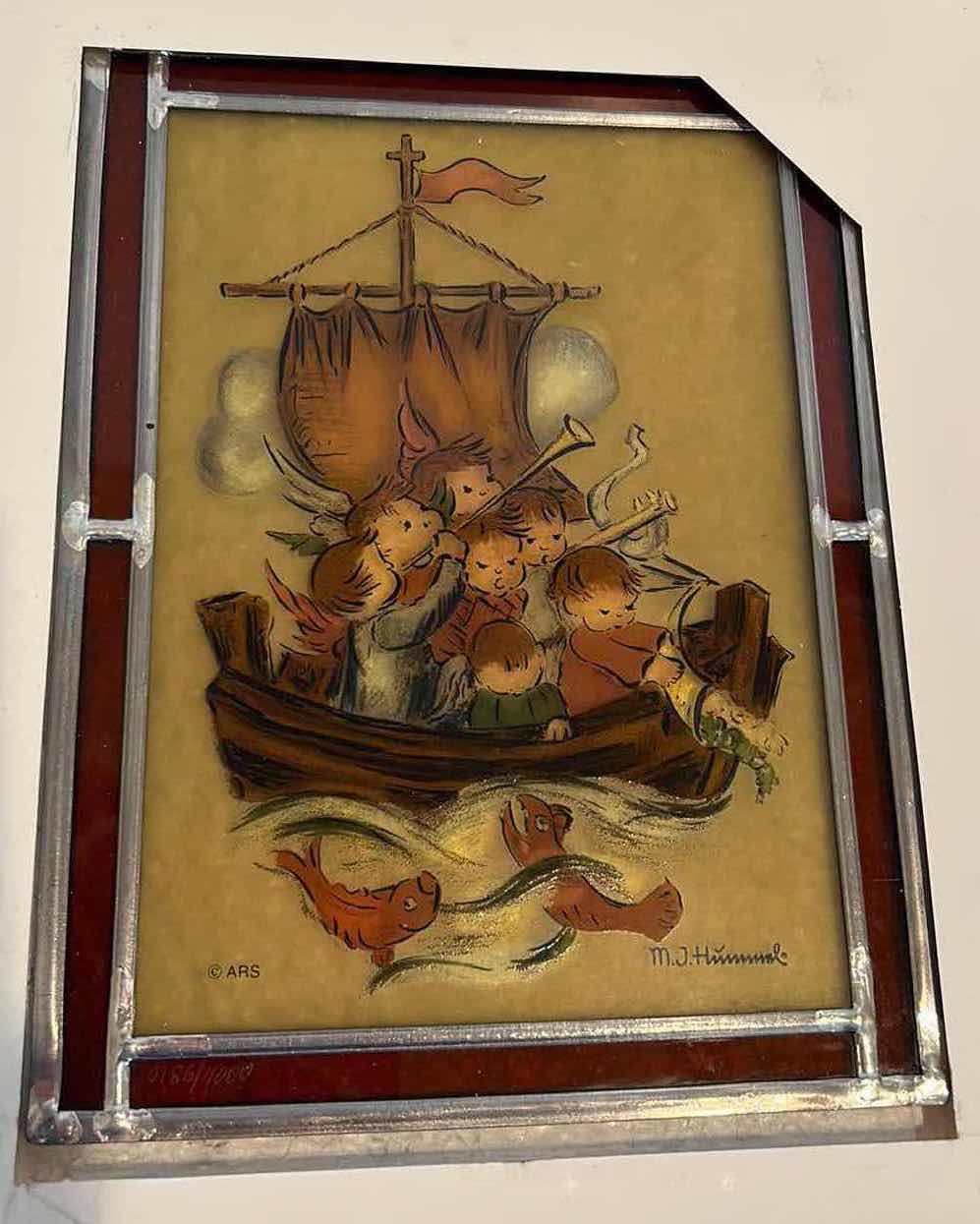 Photo 1 of M.J HÛMMEL MUSEUM INC. STAINED GLASS WINDOW EXCLUSIVELY PRODUCED BY BERNHARDT 6” x 8” HANDPAINTED GLASS, LIMITED EDITION