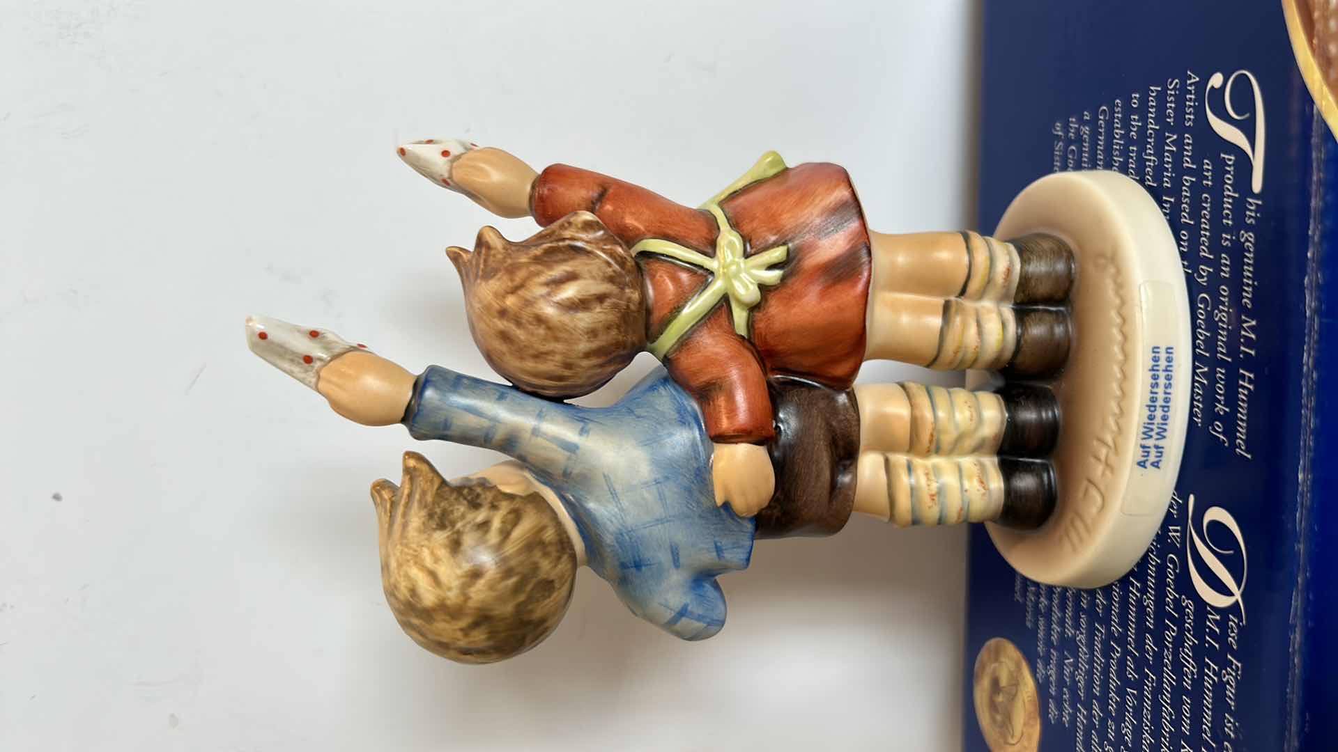 View 3 of M. J HÛMMEL WITH COA RETIRED IN 2000 AUF WIEDERSEHEN HANDPAINTED FIGURINE H5.5”