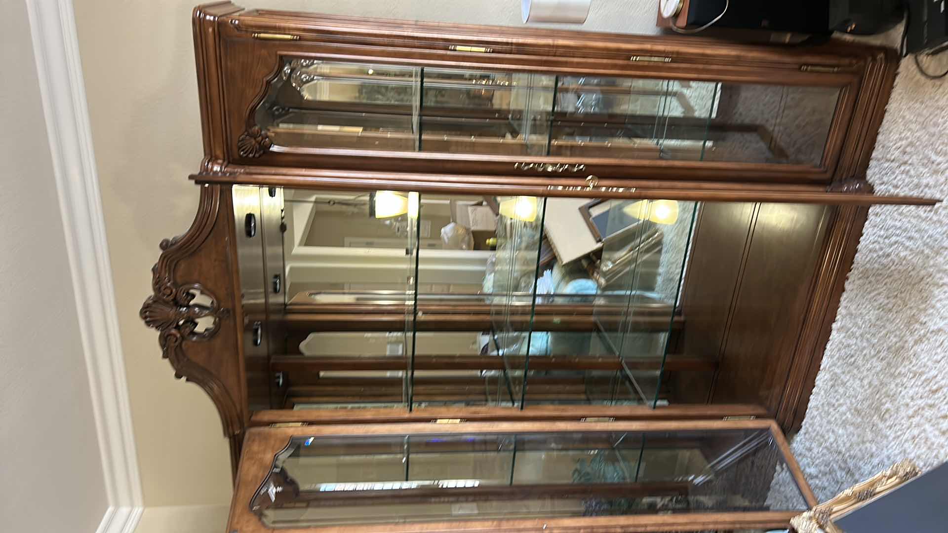 Photo 1 of MAHOGANY LIGHTED CHINA DISPLAY CABINET 6‘ x 19“ x 7.5’