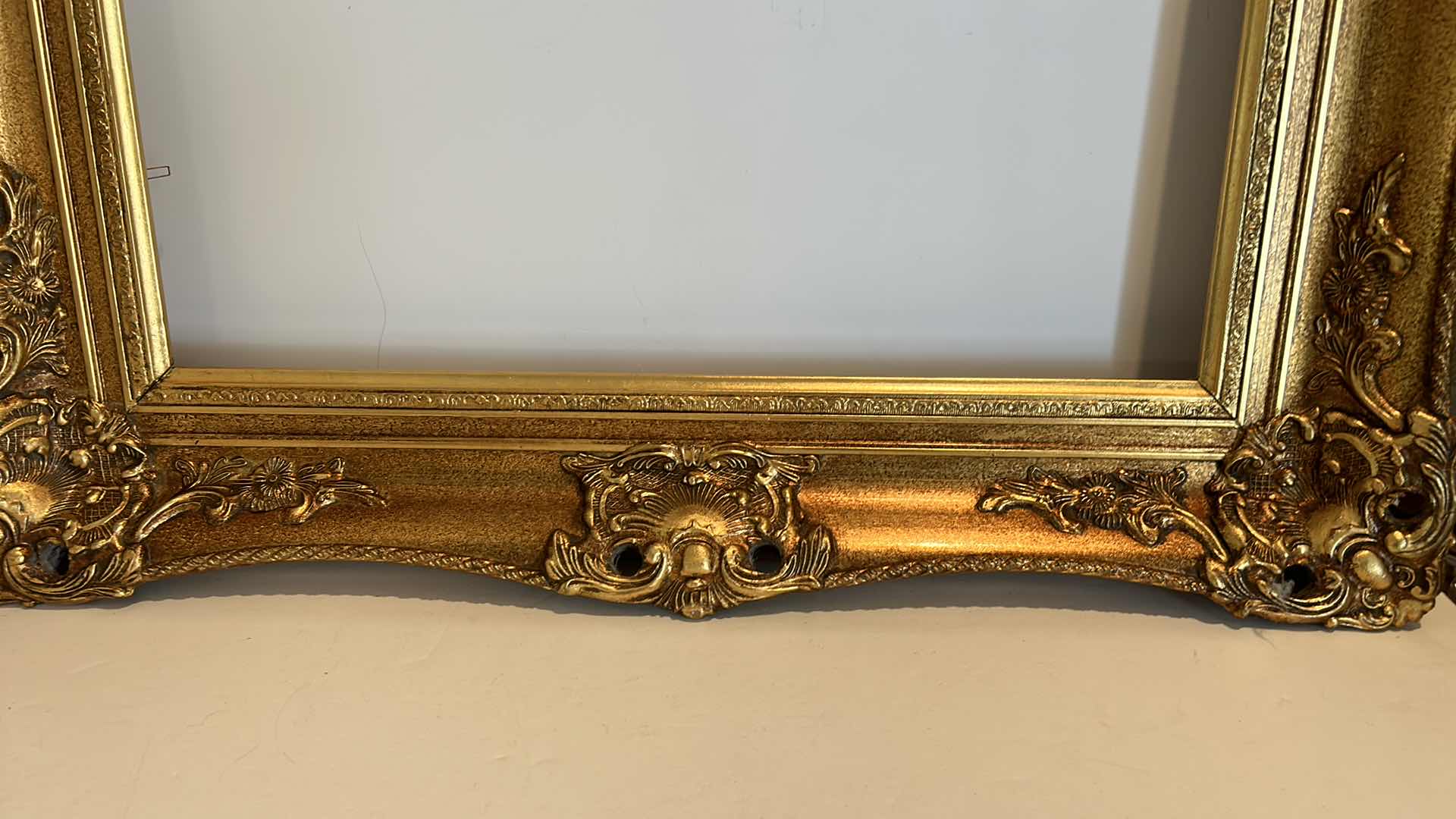 Photo 1 of ORNATELY CARVED SOLID WOOD GOLD FRAME 29.5” x 34.5”