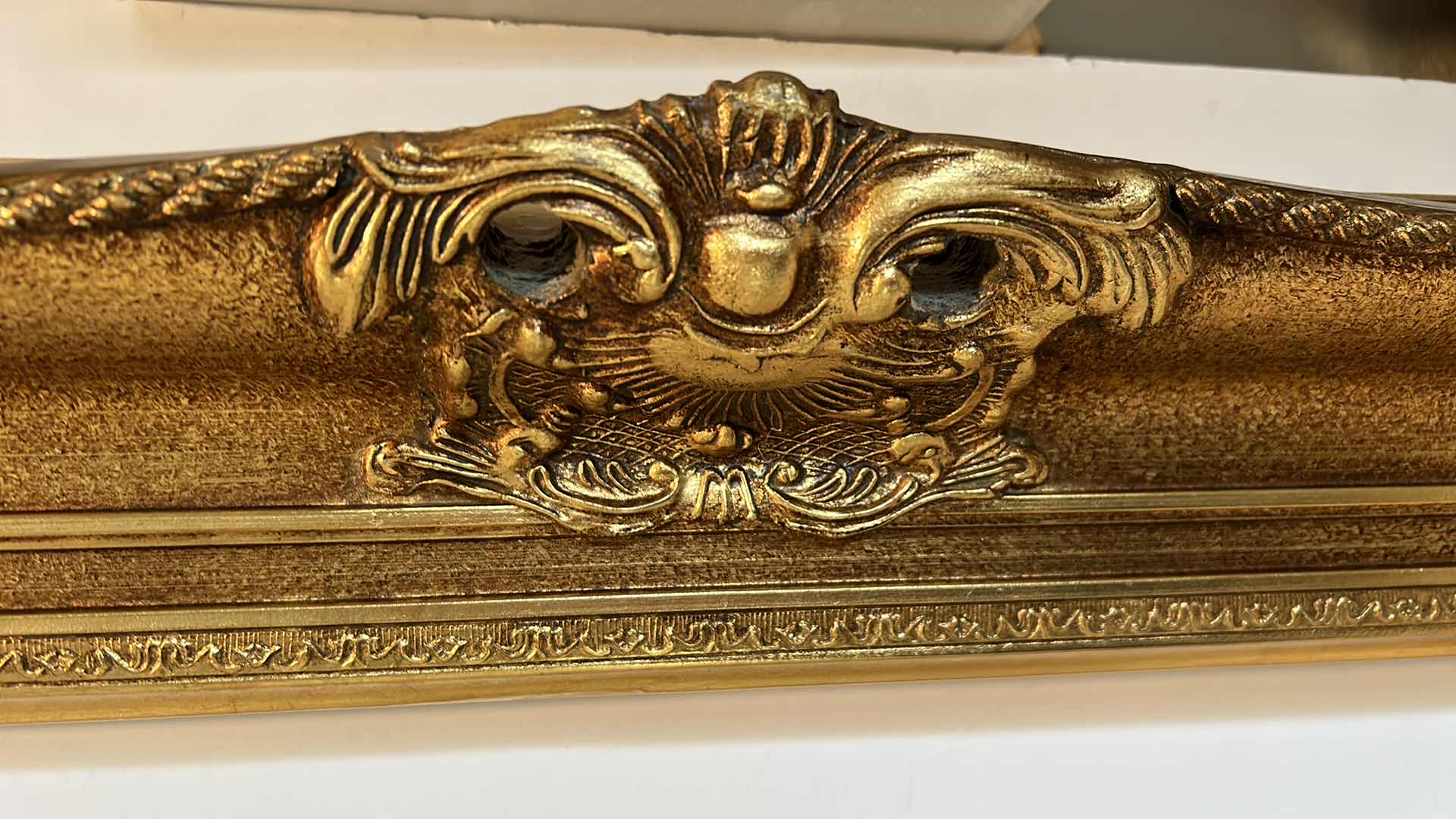 Photo 1 of ORNATELY CARVED SOLID WOOD GOLD FRAME 29.5” x 34.5”