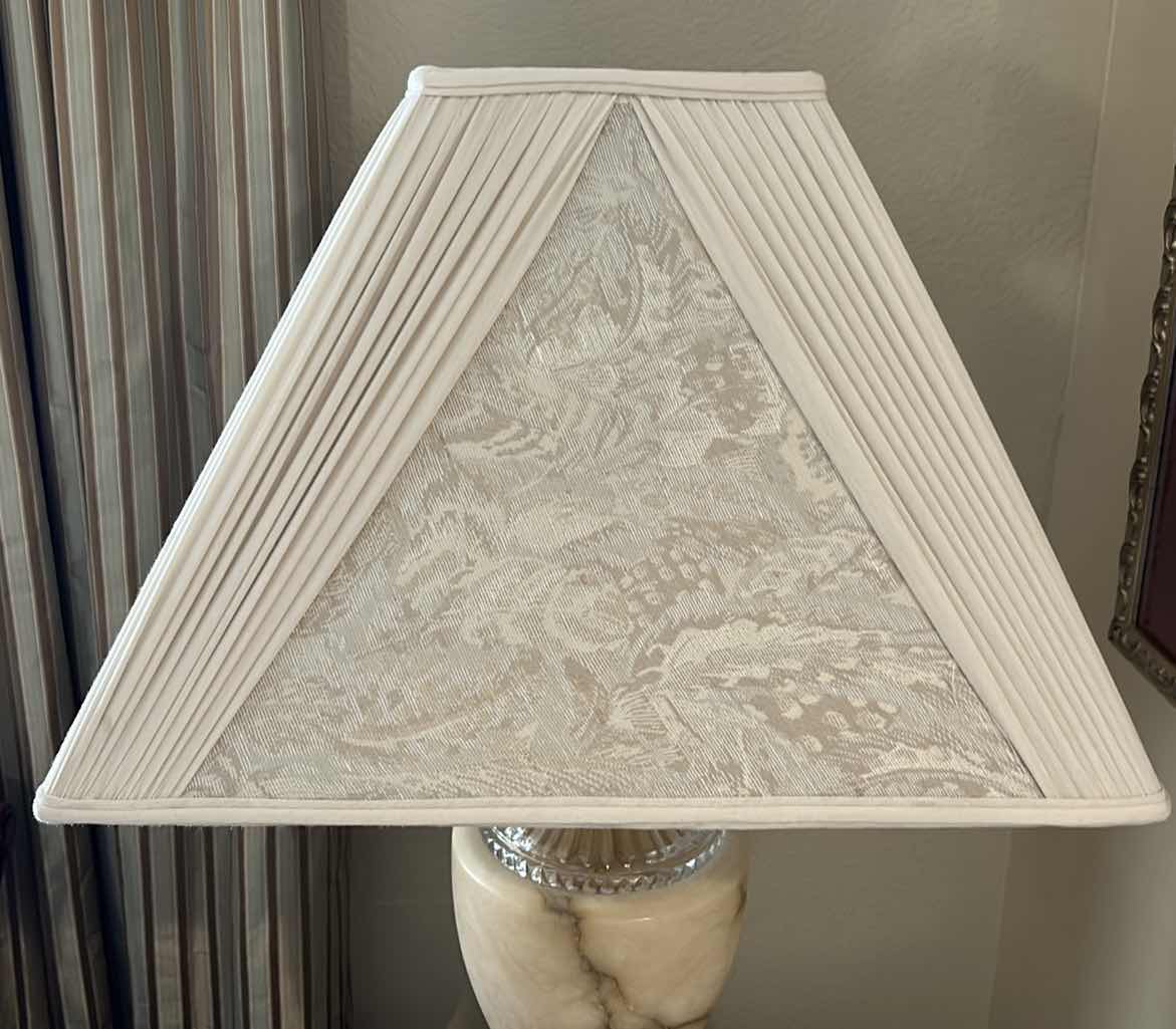 Photo 8 of ONYX AND CUT GLASS TABLE LAMP H32”