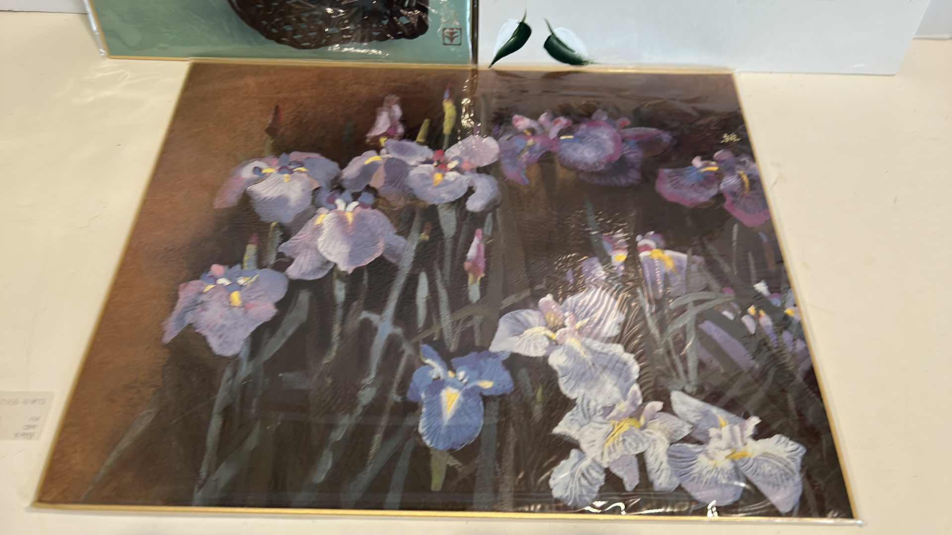 Photo 1 of 3 FLORAL UNFRAMED ARTWORK LARGEST 14” x 11.5”
