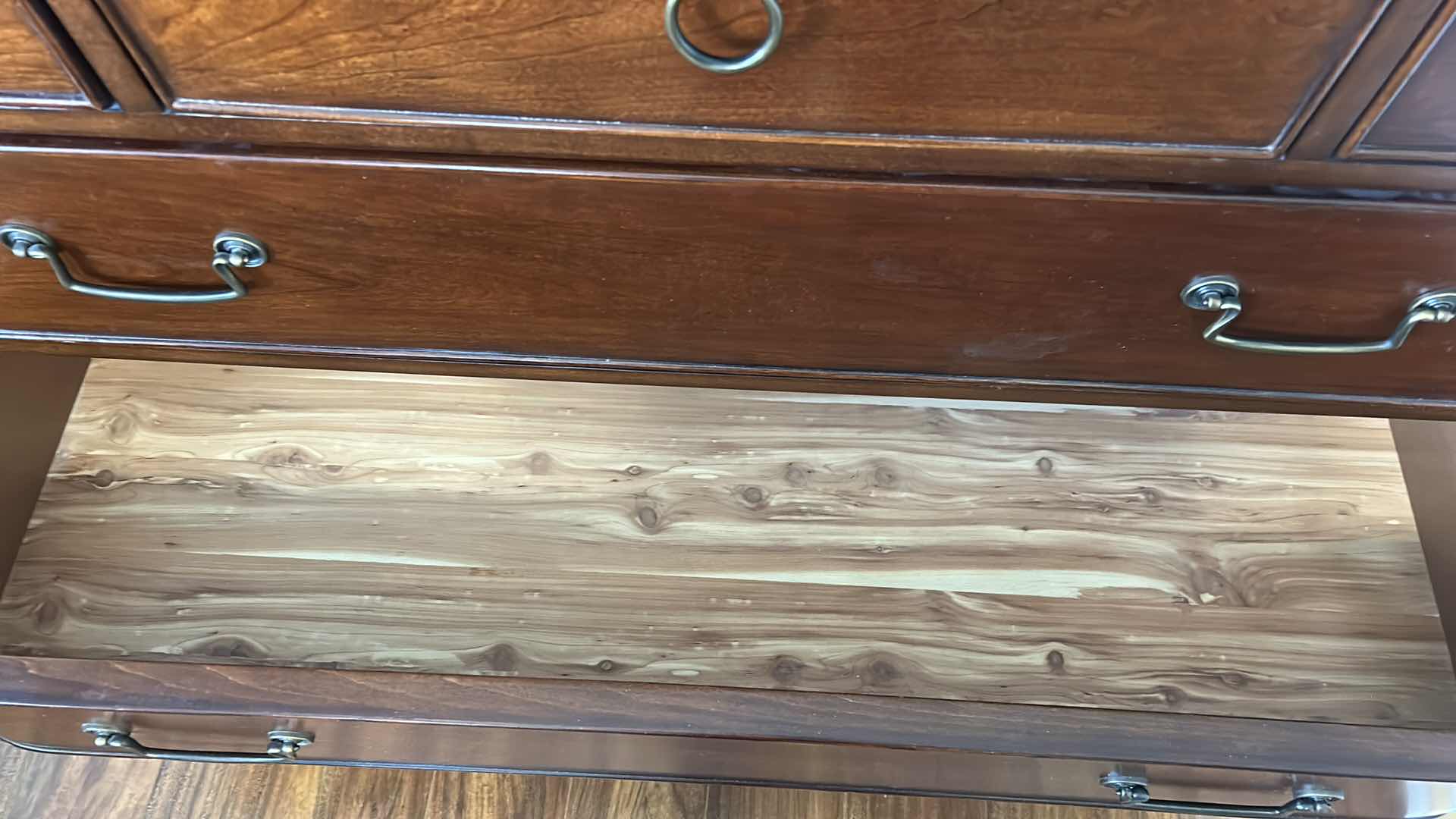 Photo 1 of BETTER HOMES AND GARDEN 5 DRAWER MAHOGANY WOOD DRESSER (ONE DRAWER IS CEDAR LINED) 52“ x 19“ x 38 1/4“