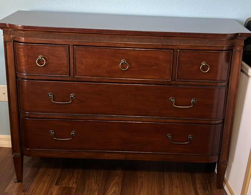 Photo 1 of BETTER HOMES AND GARDEN 5 DRAWER MAHOGANY WOOD DRESSER (ONE DRAWER IS CEDAR LINED) 52“ x 19“ x 38 1/4“