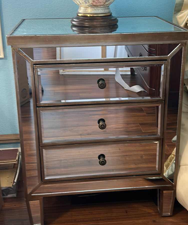 Photo 1 of MIRRORED NIGHTSTAND 24 1/4” x 16 1/4” x 30 1/2”