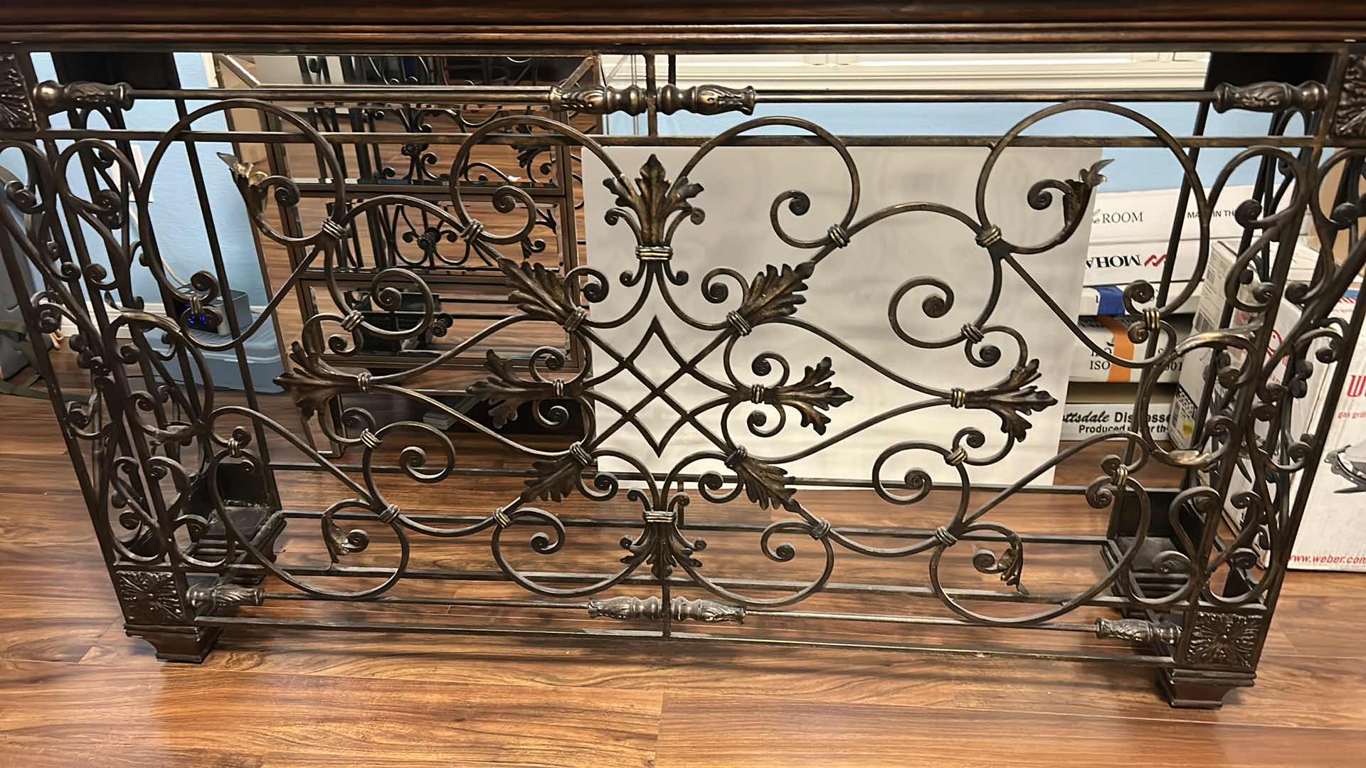 Photo 1 of HEAVY IRON AND STONE ENTRY TABLE SEE PHOTOS