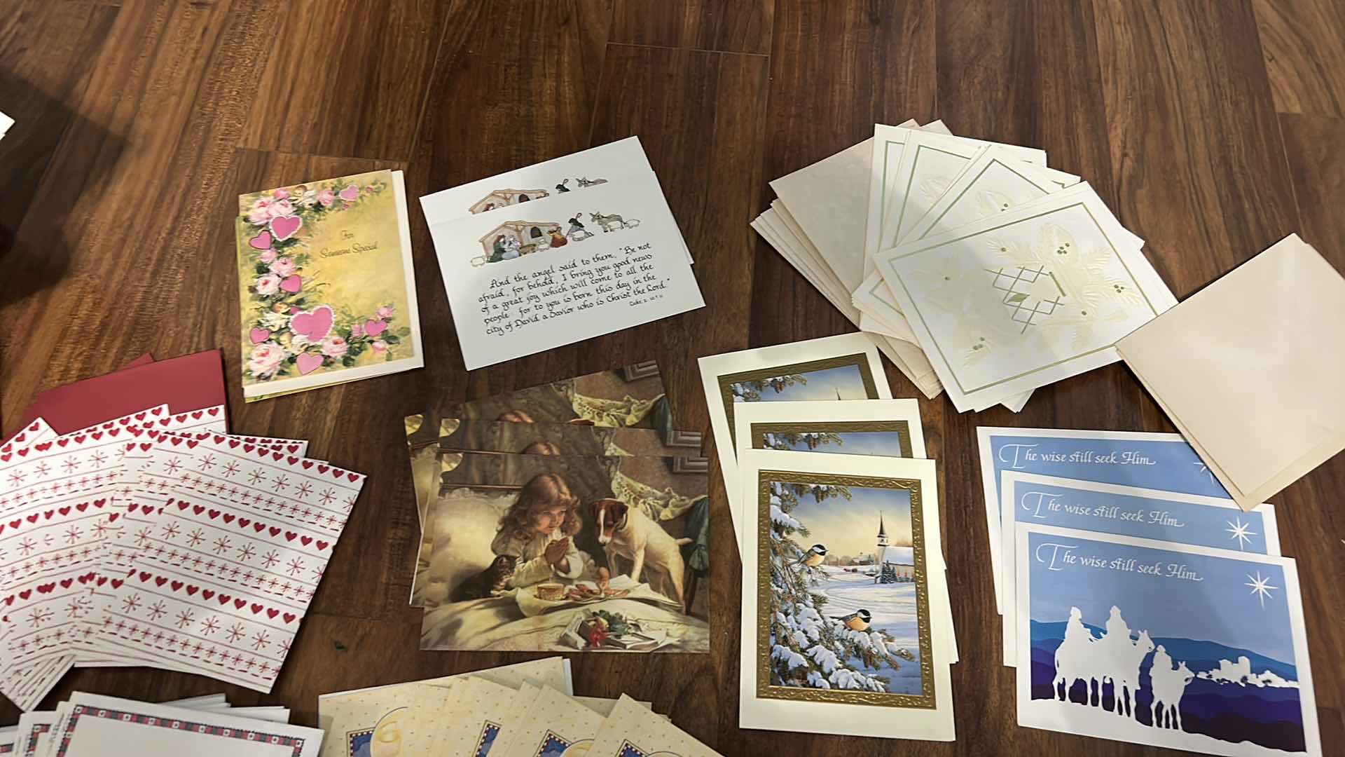 Photo 1 of CARD ASSORTMENT AND ENVELOPES WITH STORAGE BOX