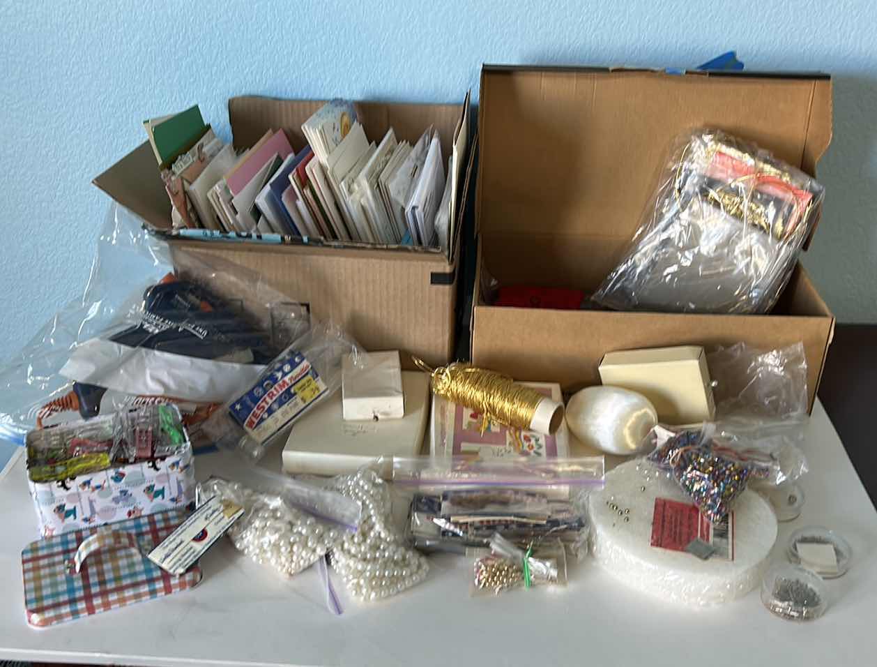 Photo 1 of CRAFTING AND JEWELRY MAKING ASSORTMENT PLUS GREETING CARDS