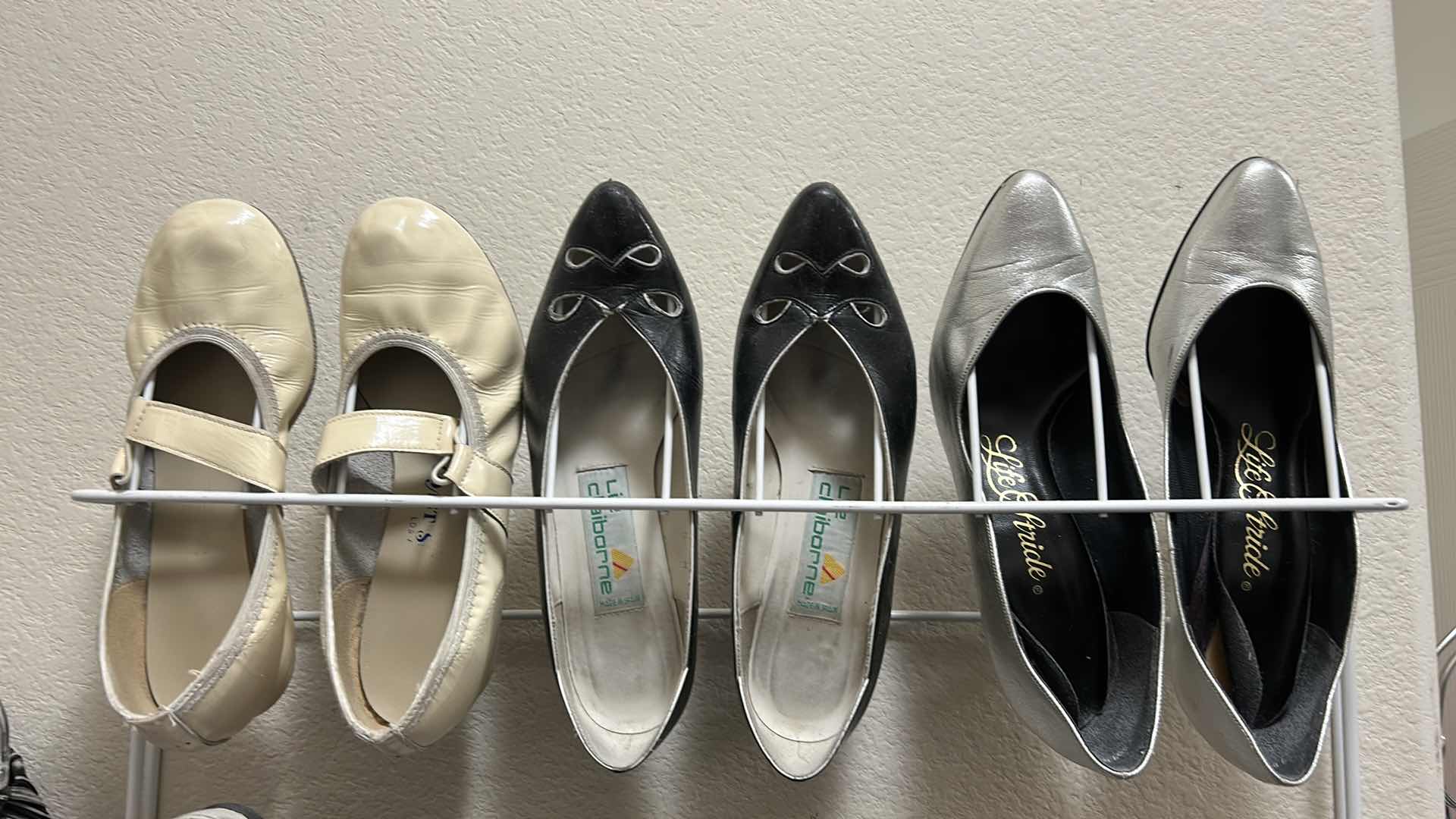 Photo 1 of LADIES SHOES SIZE 5 & 5.5 WITH SHOE RACK
