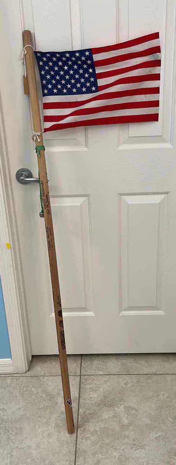 Photo 1 of ENGRAVED JAPANESE POLE 59” WITH AMERICAN FLAG