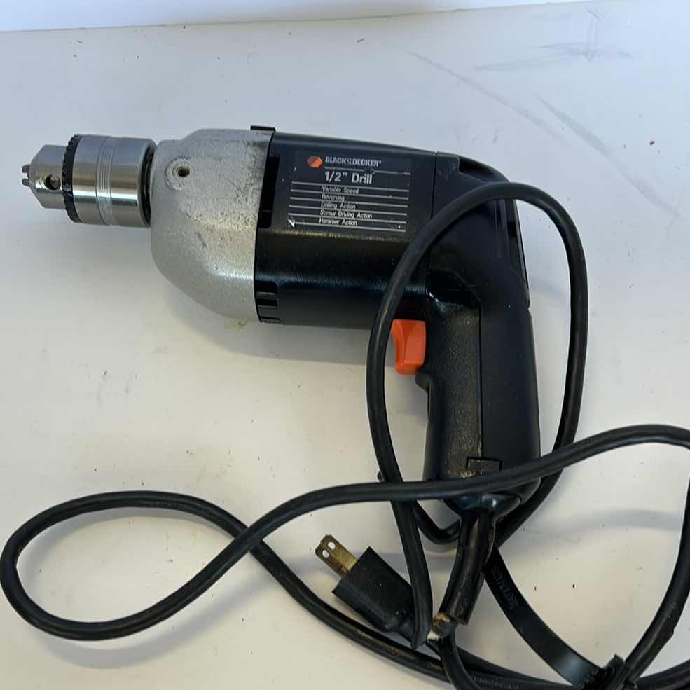 Photo 1 of BLACK AND DECKER 1/2” DRILL
